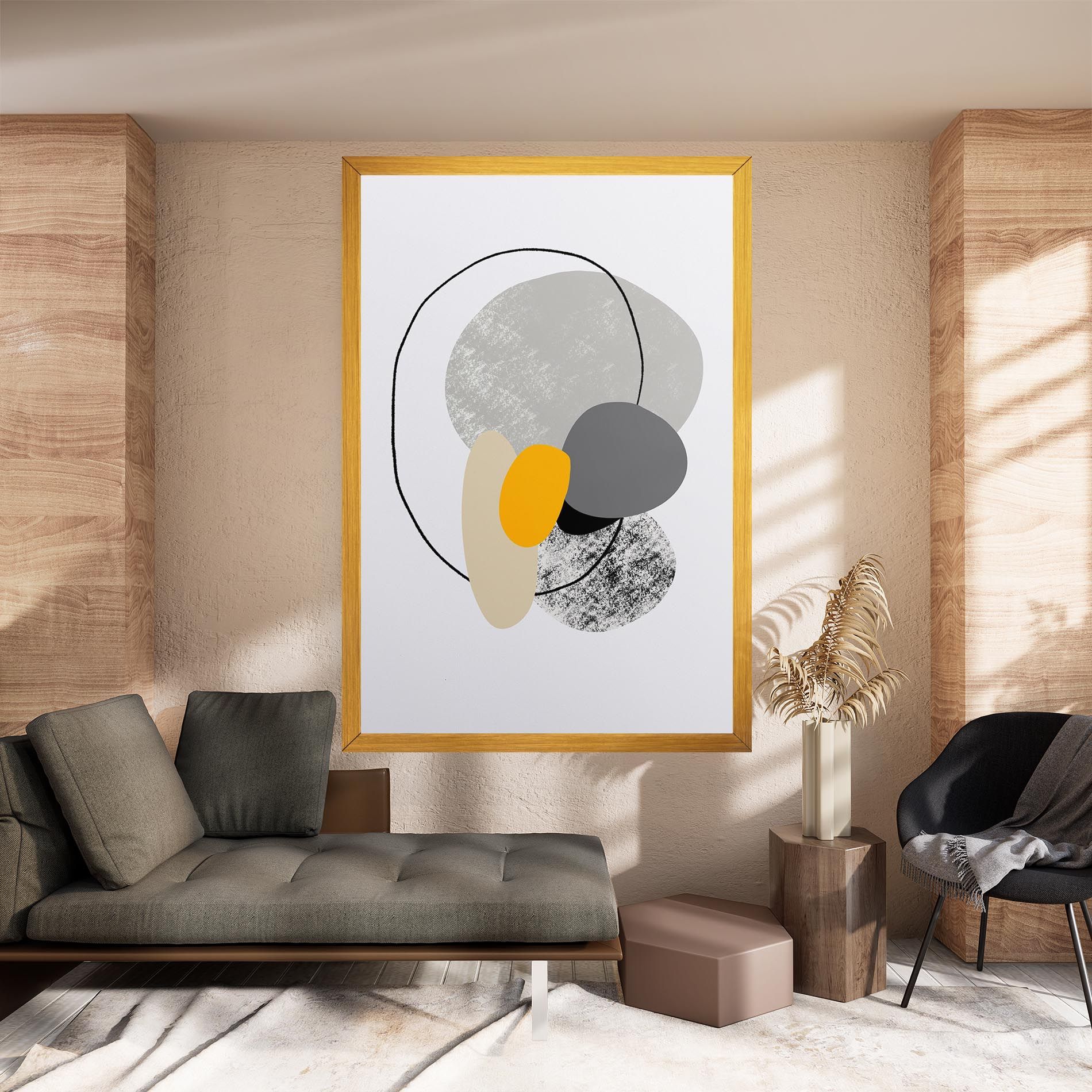 Grey Orange Shape mockup 8