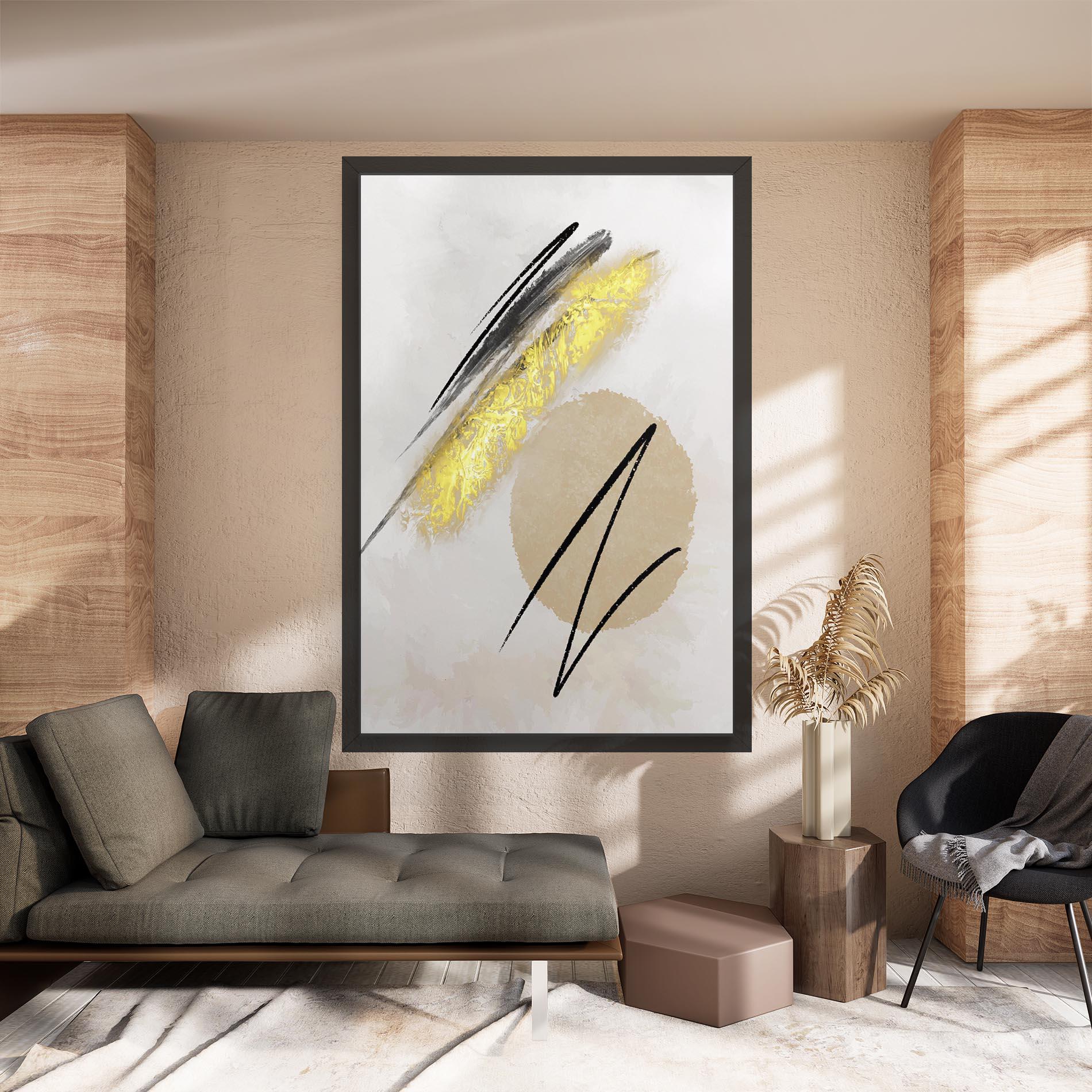 Leinwandbild Gold Brush mockup 8