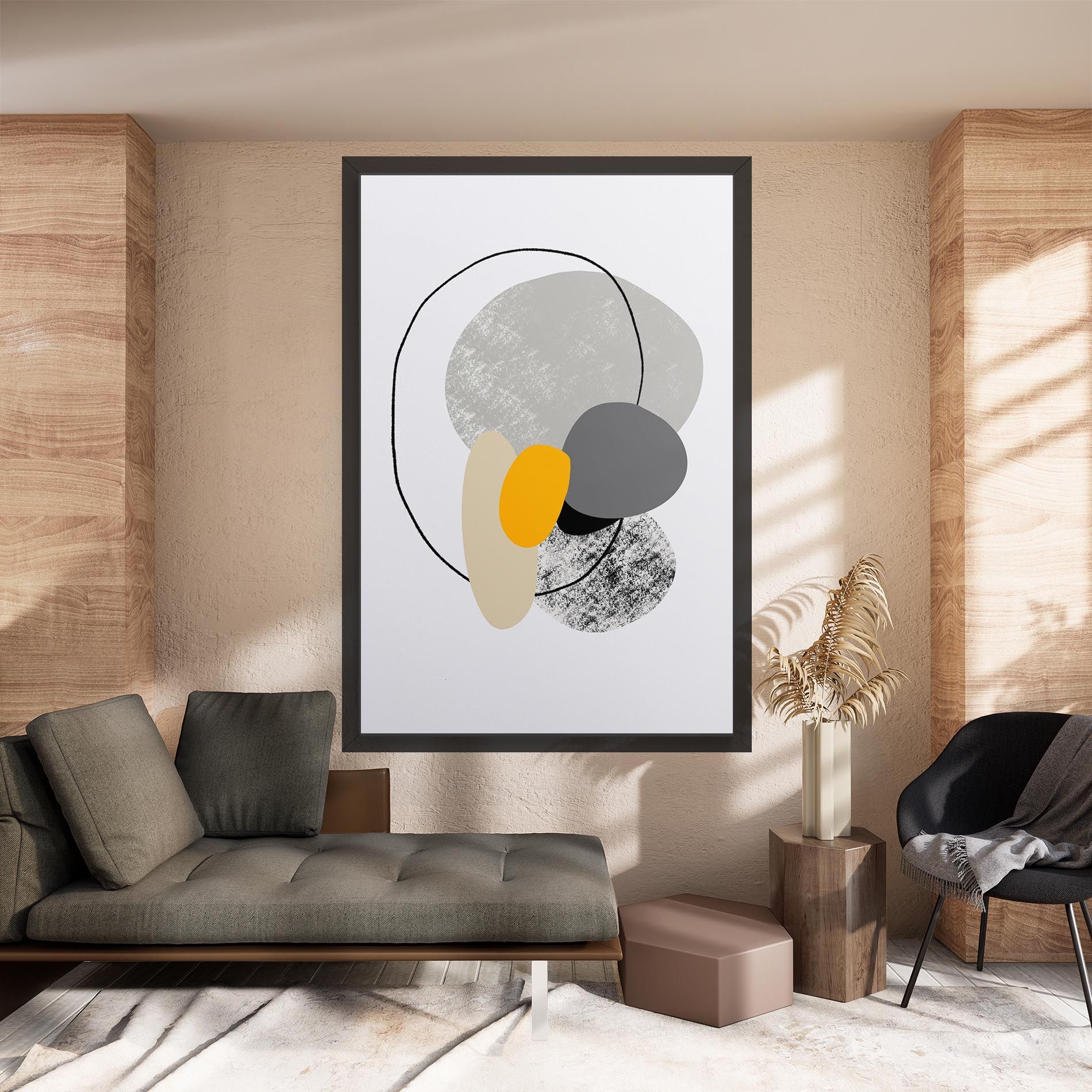 Grey Orange Shape mockup 8