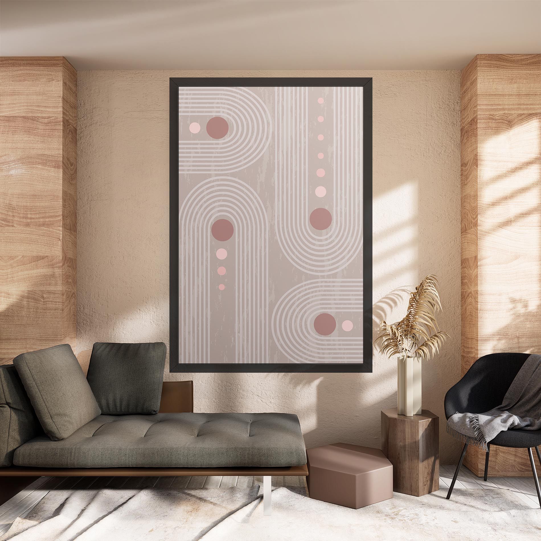 Pink Circle On Cream mockup 8