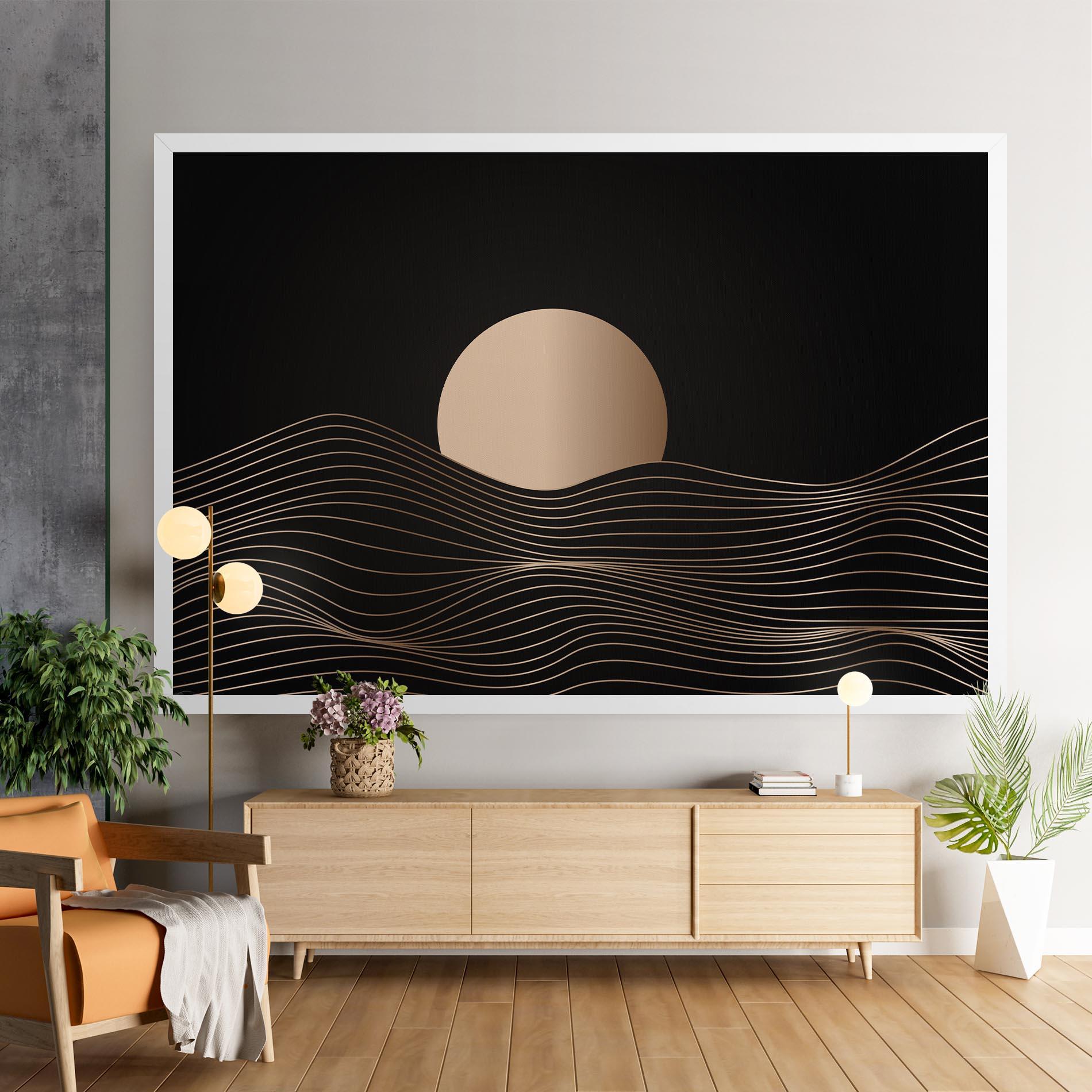 Leinwandbild Cream Moon mockup 9