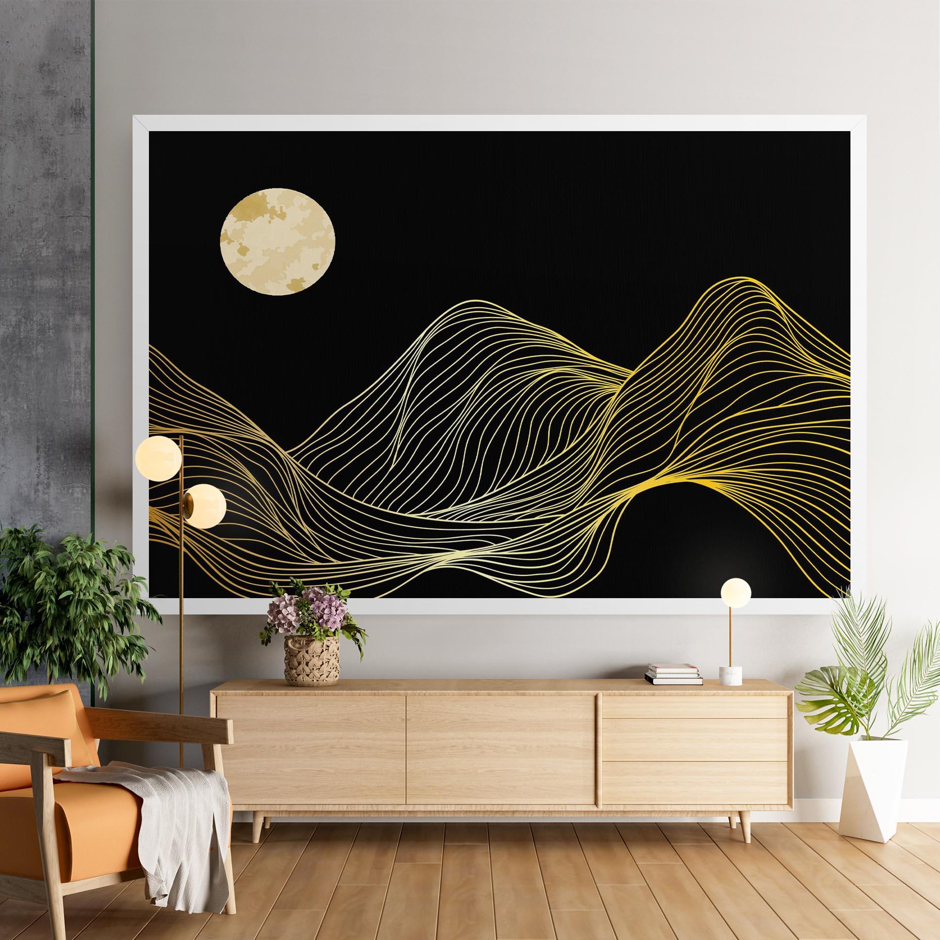 Leinwandbild Gold Moon mockup 9