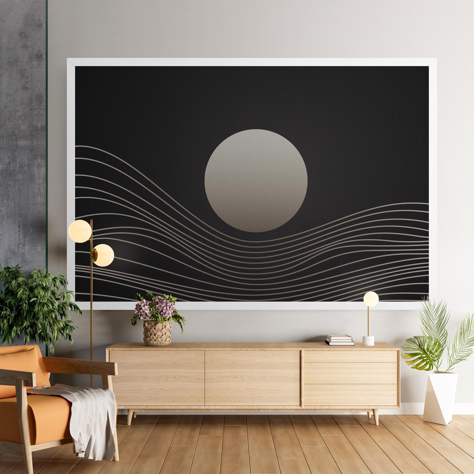 Leinwandbild Grey Moon mockup 9