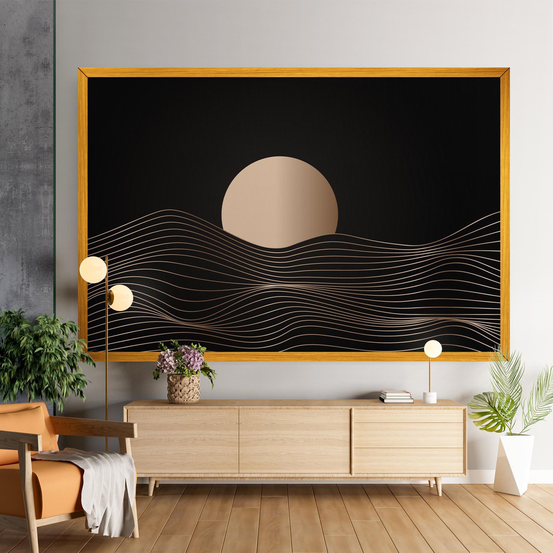 Leinwandbild Cream Moon mockup 9