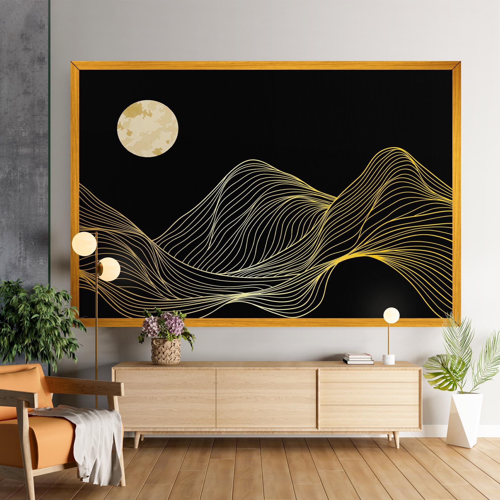 Leinwandbild Gold Moon mockup 9