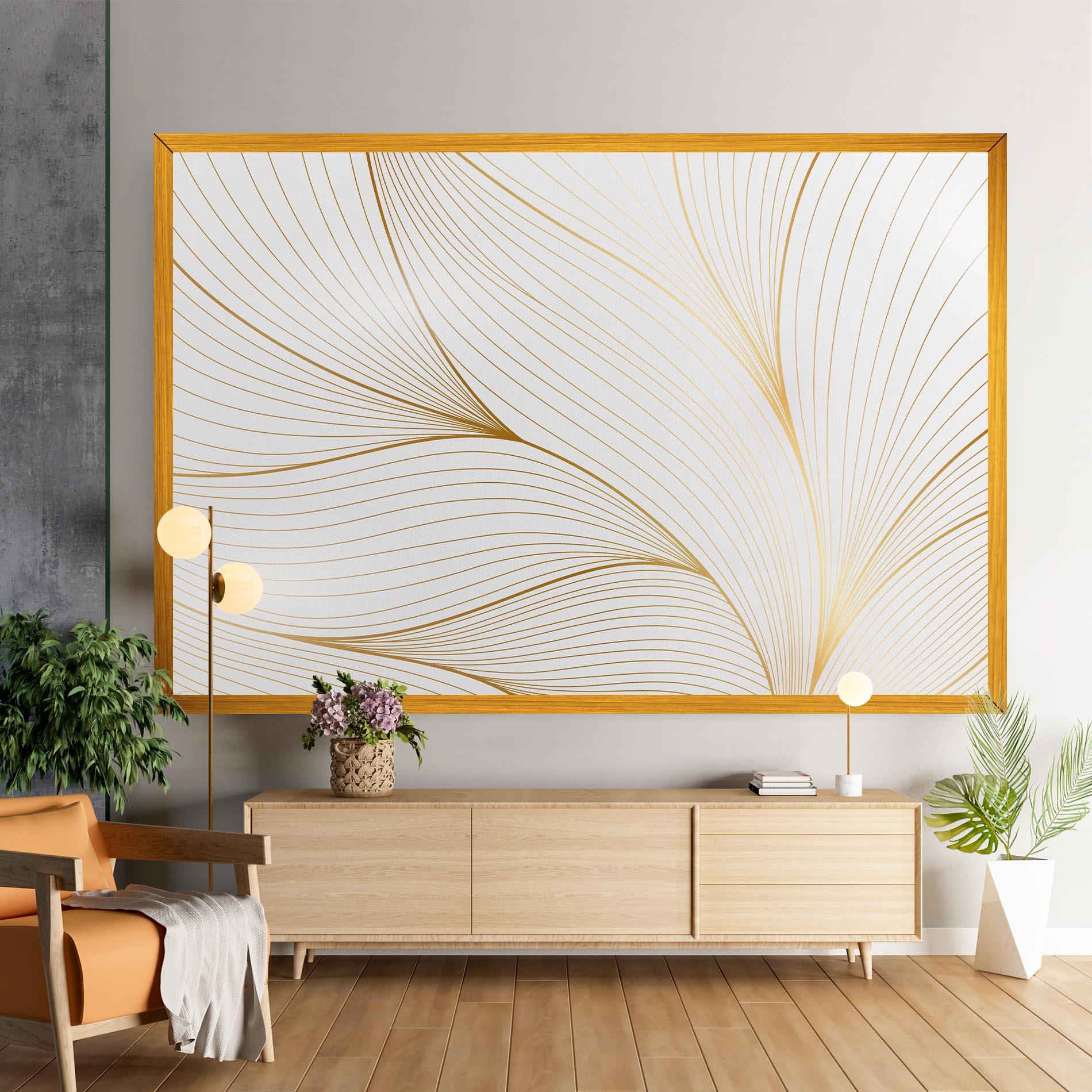 Leinwandbild Gold Wave mockup 9