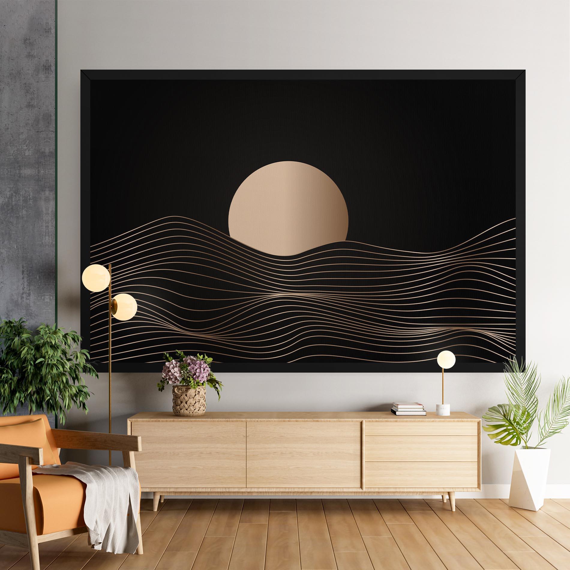Leinwandbild Cream Moon mockup 9