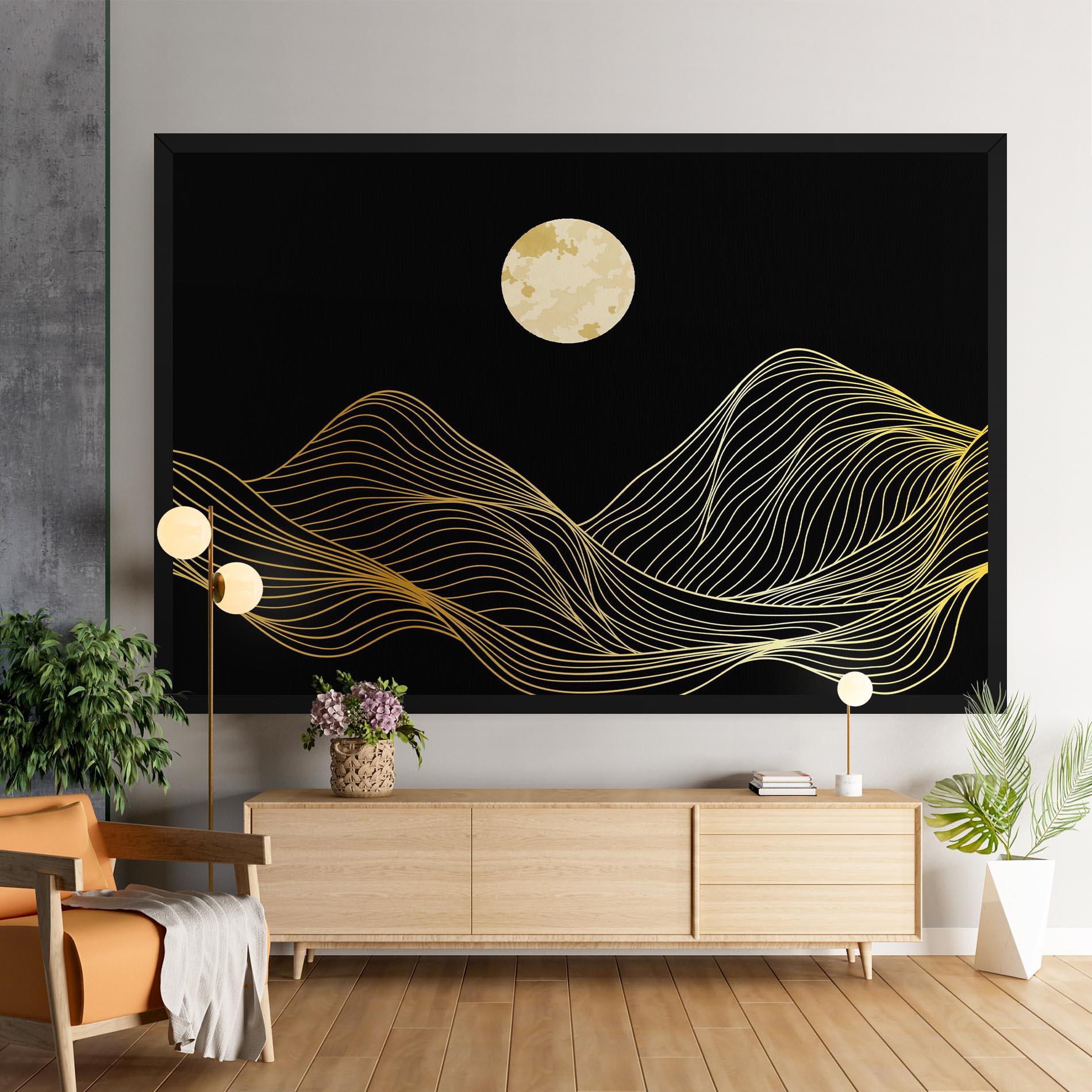 Leinwandbild Golden Moon mockup 9