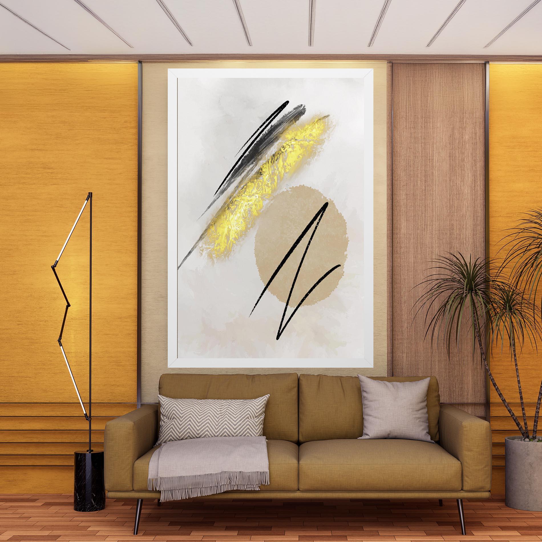 Leinwandbild Gold Brush mockup 9