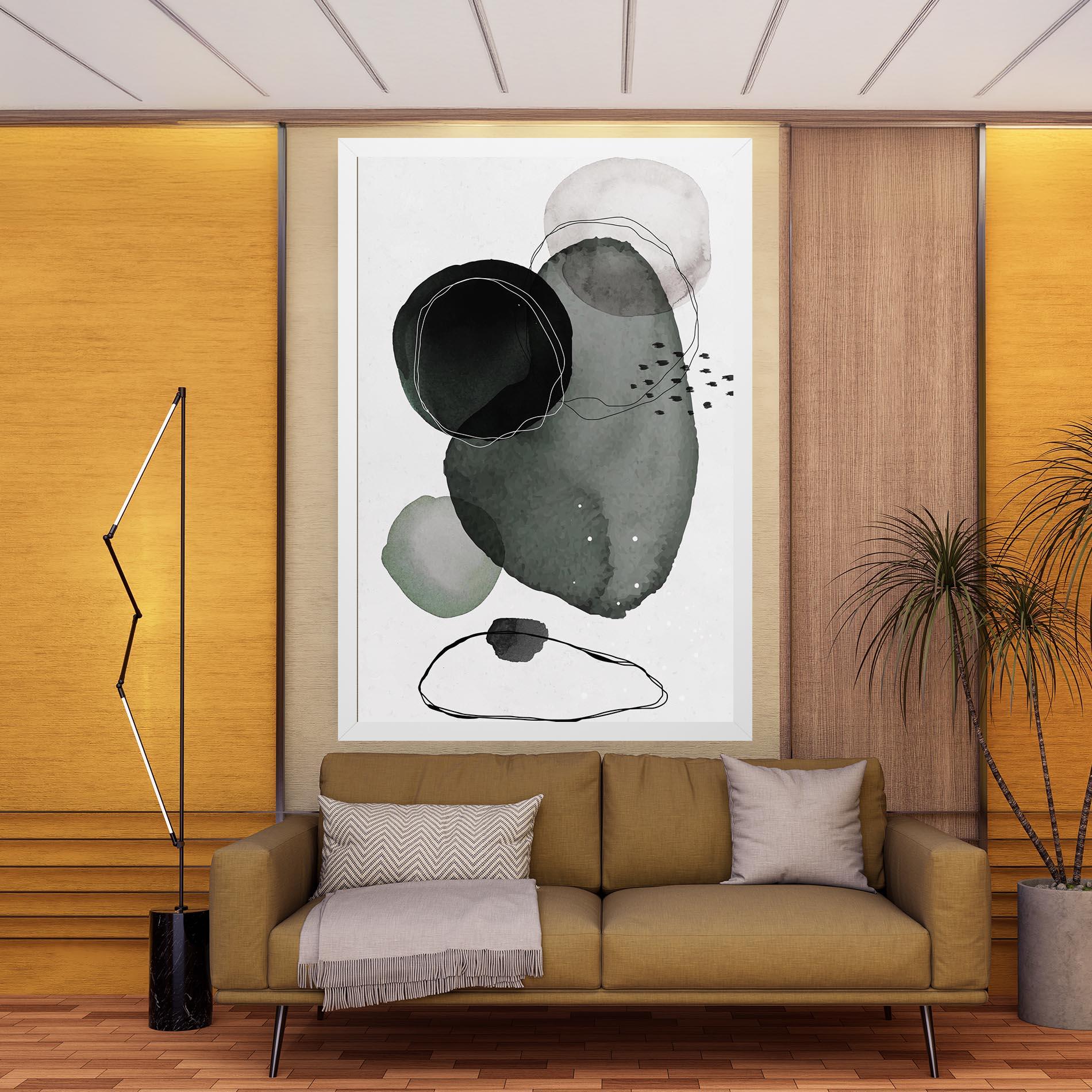 Leinwandbild Green Watercolor mockup 9