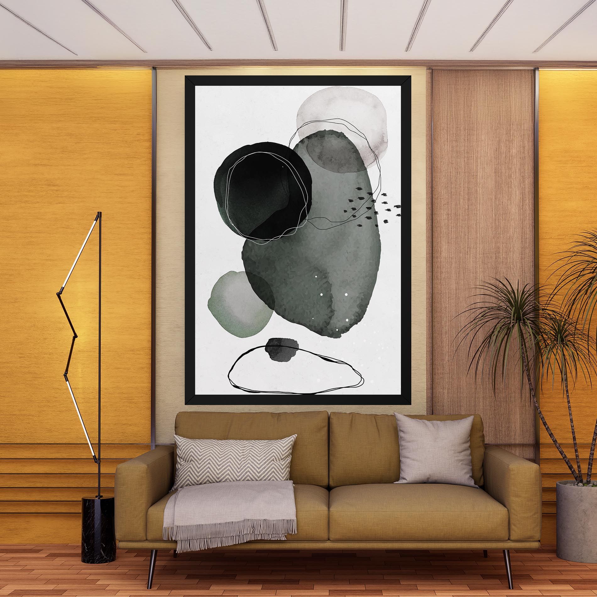 Green Watercolor mockup 9