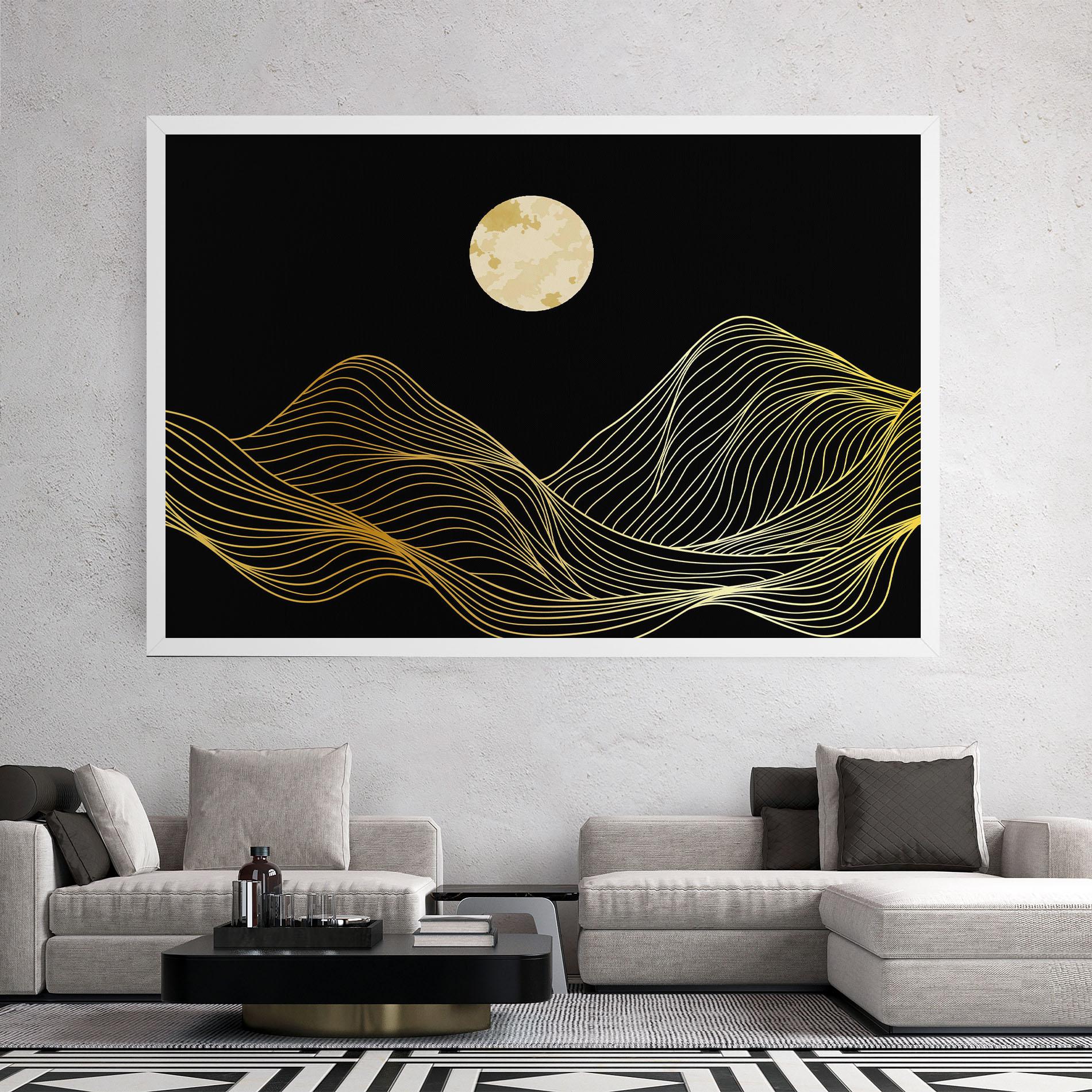 Leinwandbild Golden Moon mockup 2