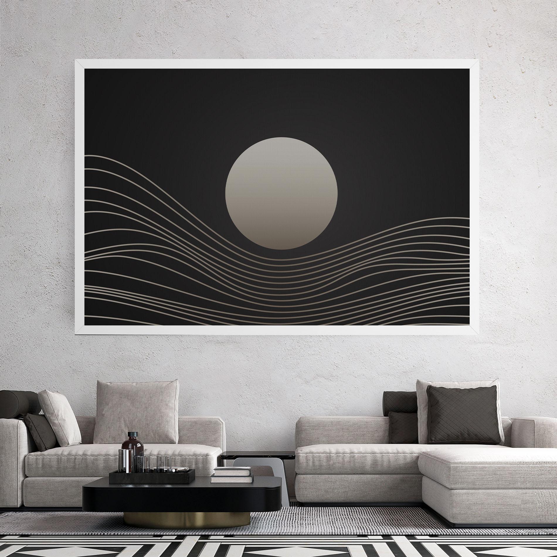 Leinwandbild Grey Moon mockup 2