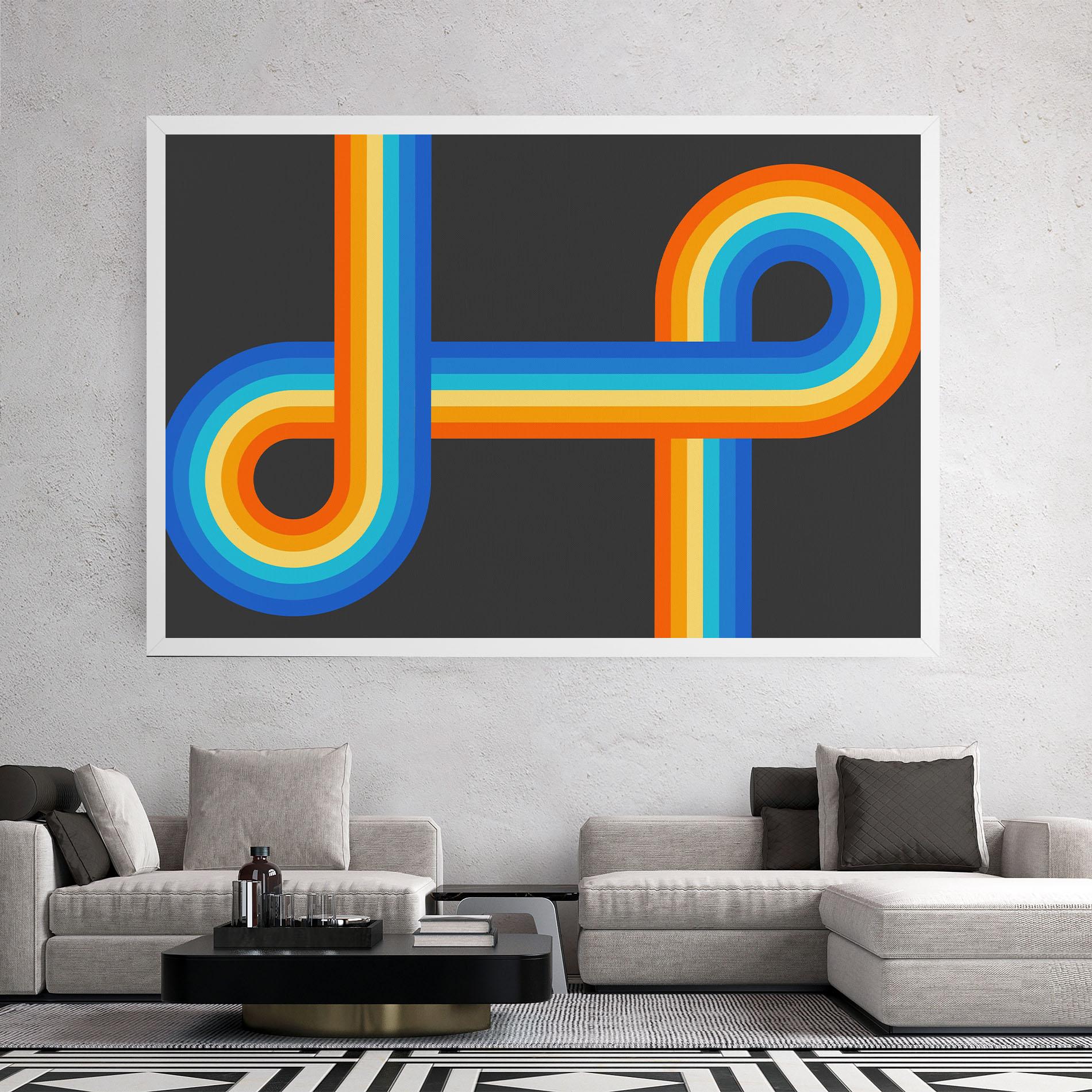 Leinwandbild Vintage Ranbow mockup 2