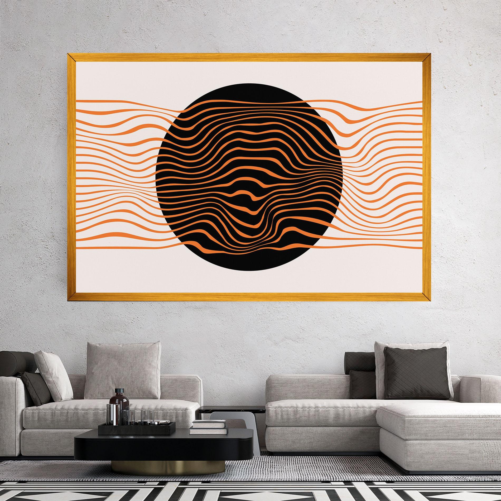 Leinwandbild Black Circle mockup 2