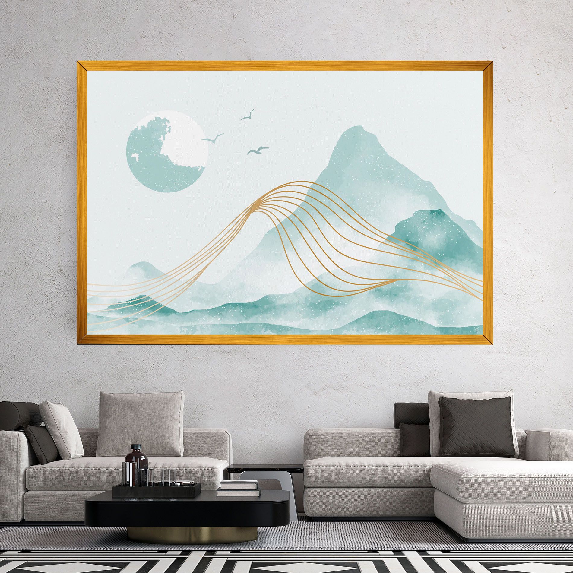 Gold Line Mountain mockup 2