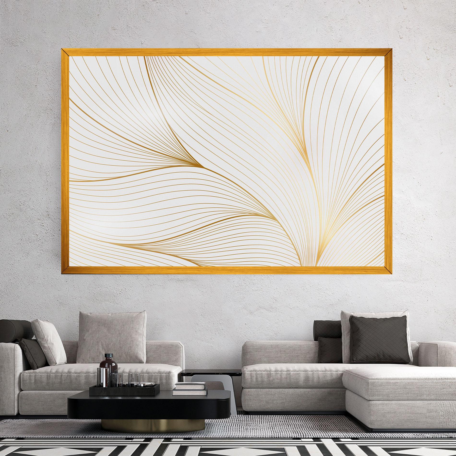 Leinwandbild Gold Wave mockup 2