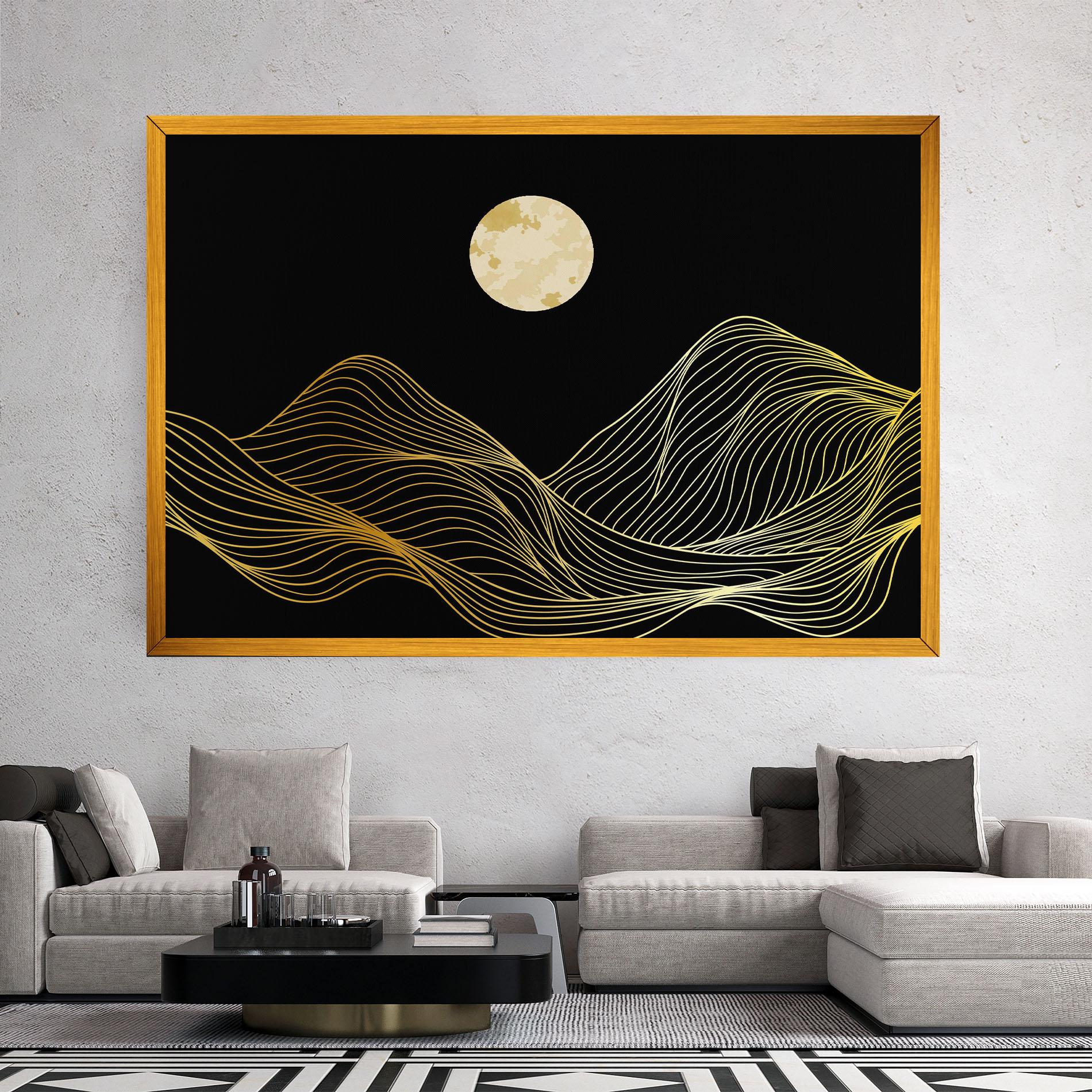 Leinwandbild Golden Moon mockup 2