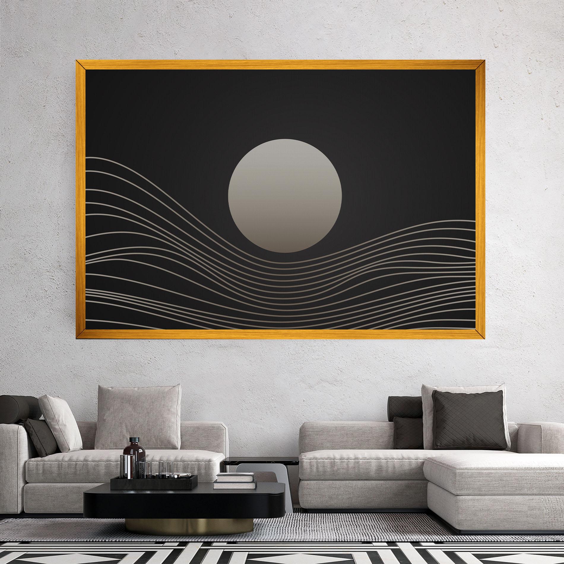 Leinwandbild Grey Moon mockup 2