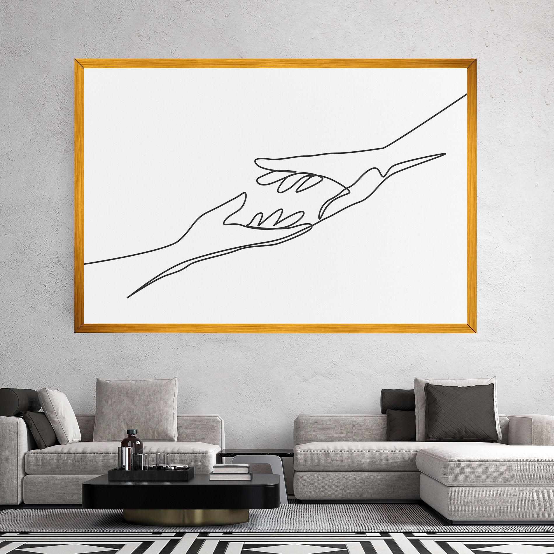 Leinwandbild Hands Reaching mockup 2