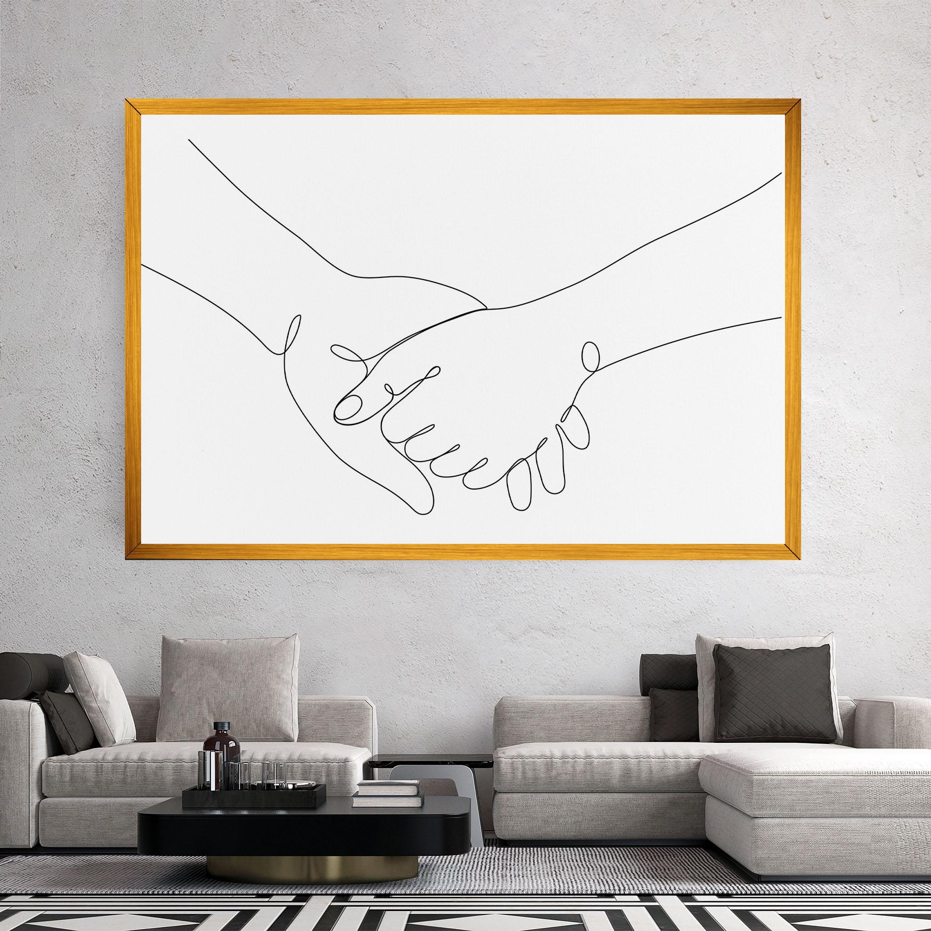 Leinwandbild Minimalistic Hands mockup 2