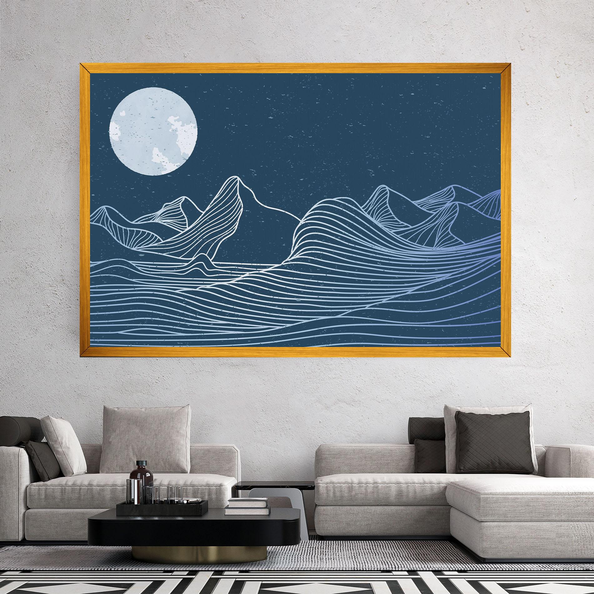 Leinwandbild Ocean Blue Wave mockup 2