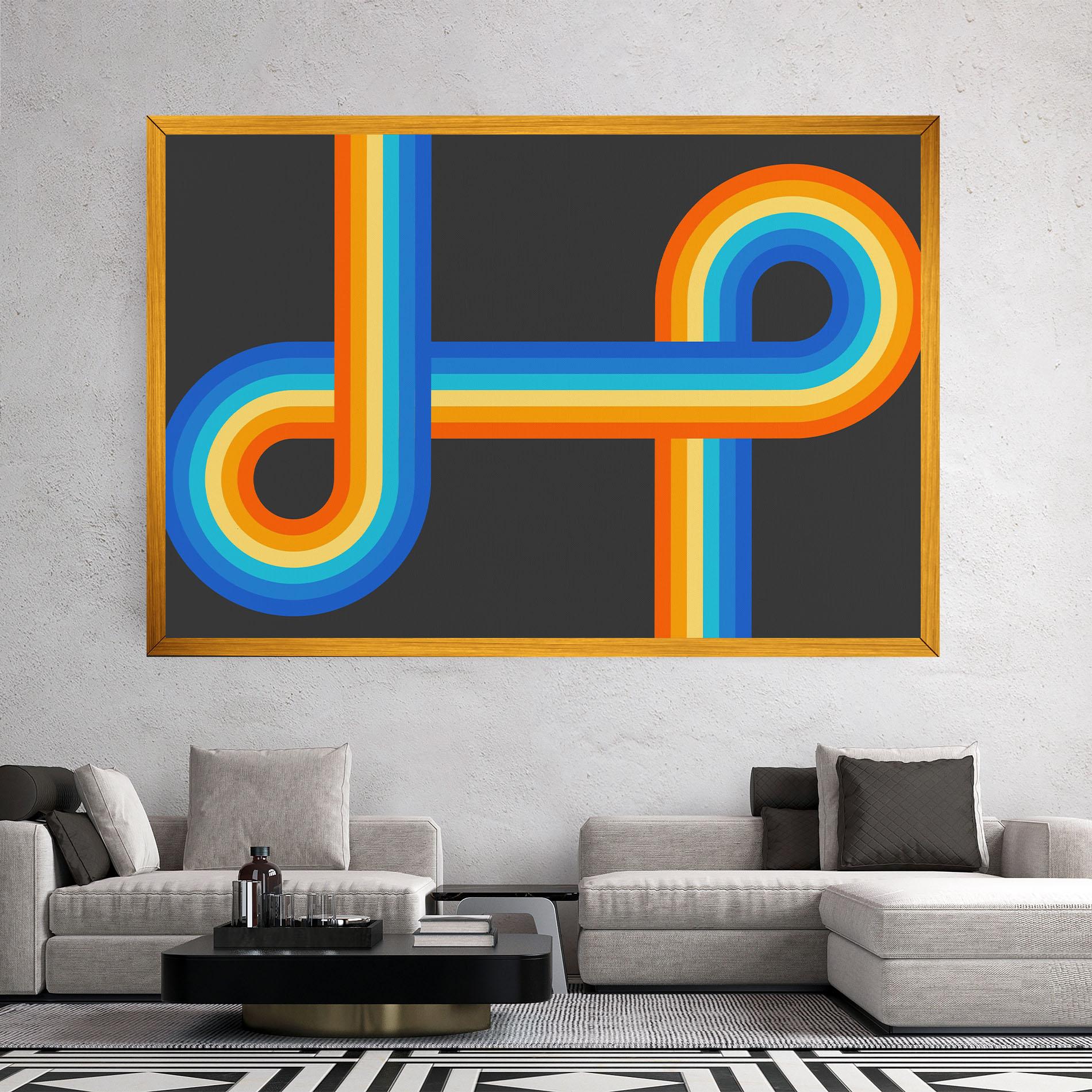 Leinwandbild Vintage Ranbow mockup 2