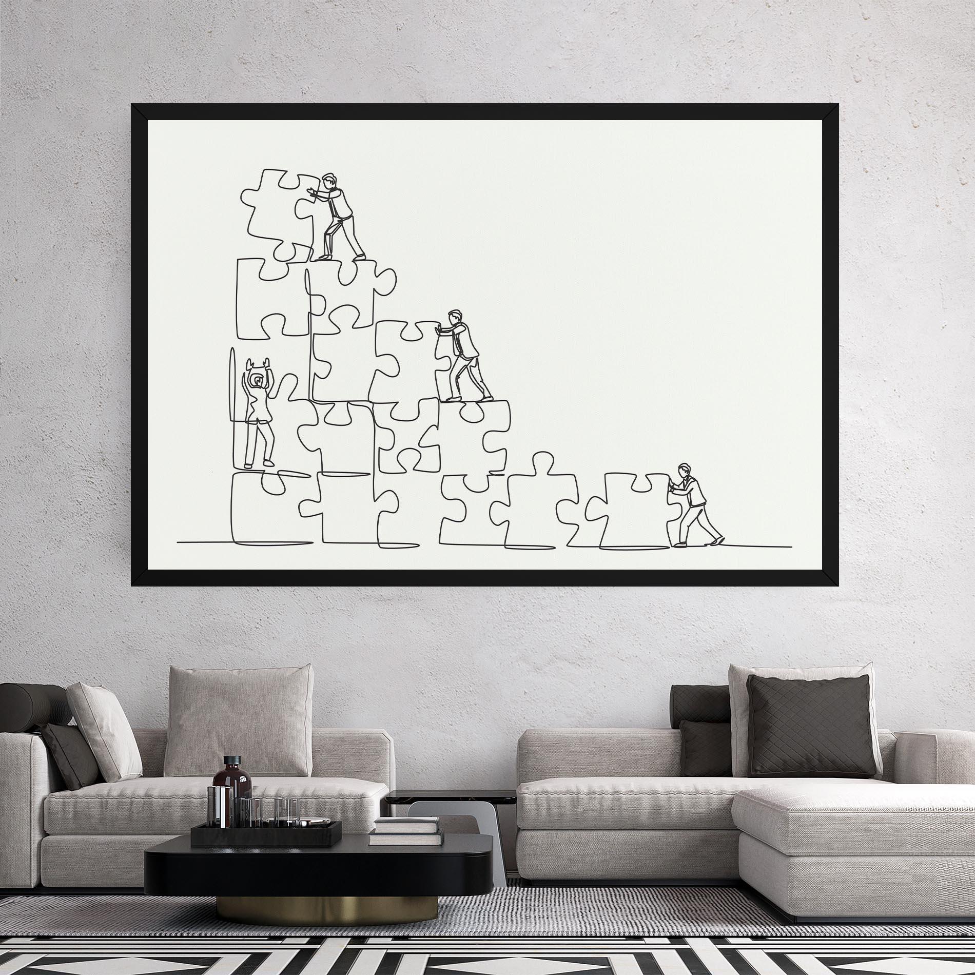 Leinwandbild Businessman Up mockup 2