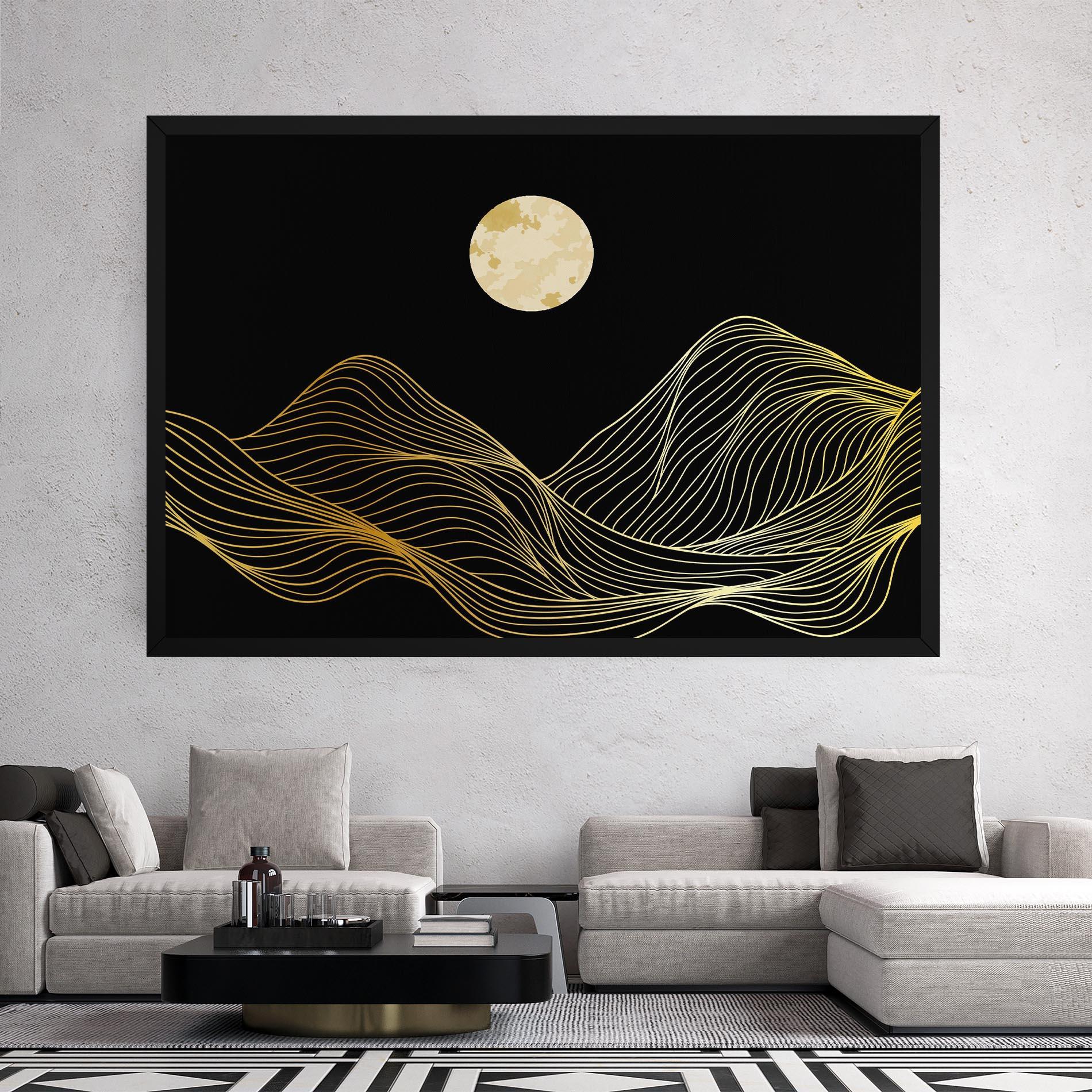 Leinwandbild Golden Moon mockup 2