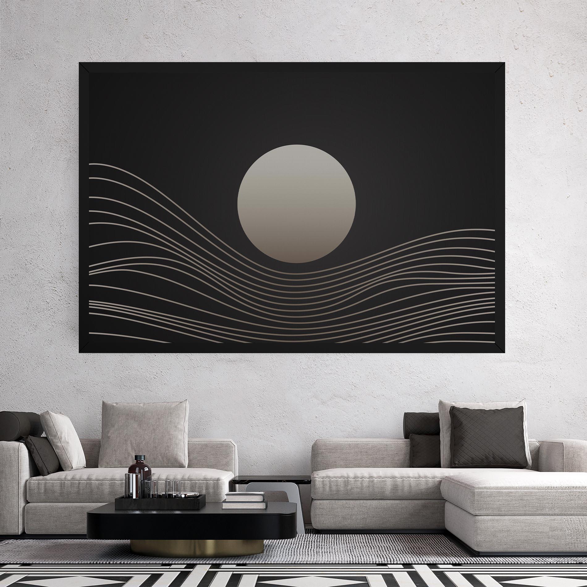 Leinwandbild Grey Moon mockup 2