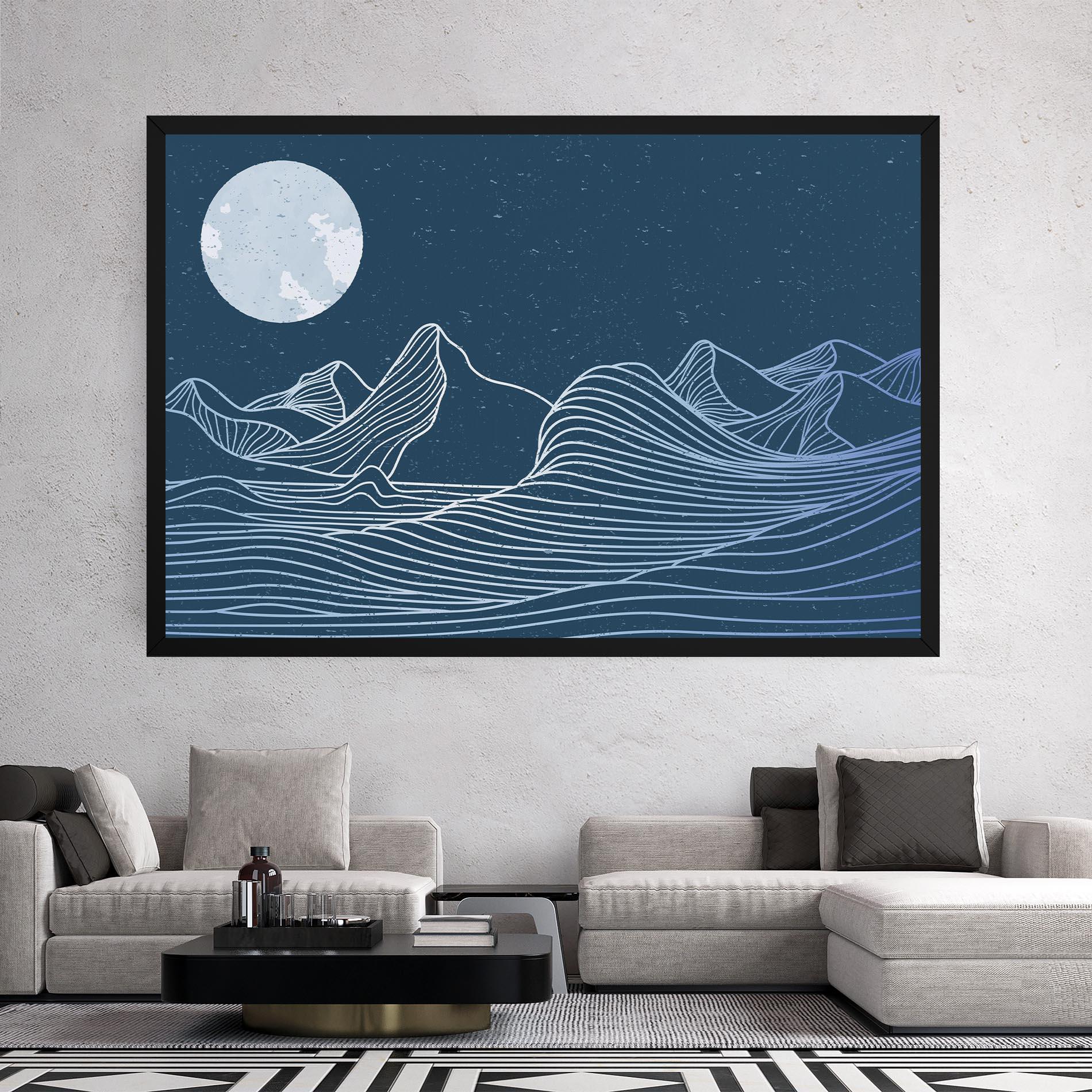 Leinwandbild Ocean Blue Wave mockup 2