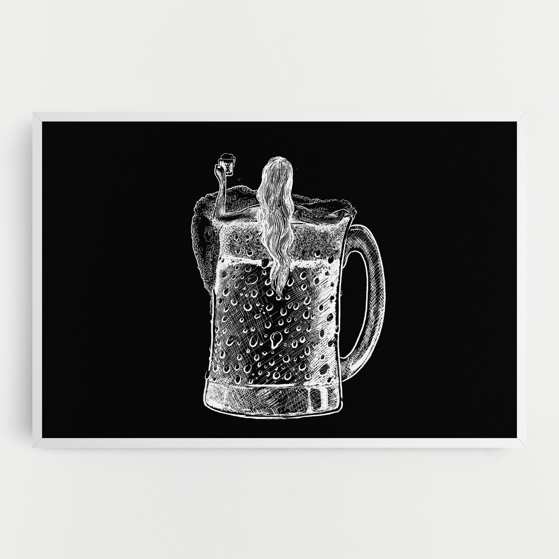 Leinwandbild Beer Woman mockup 0