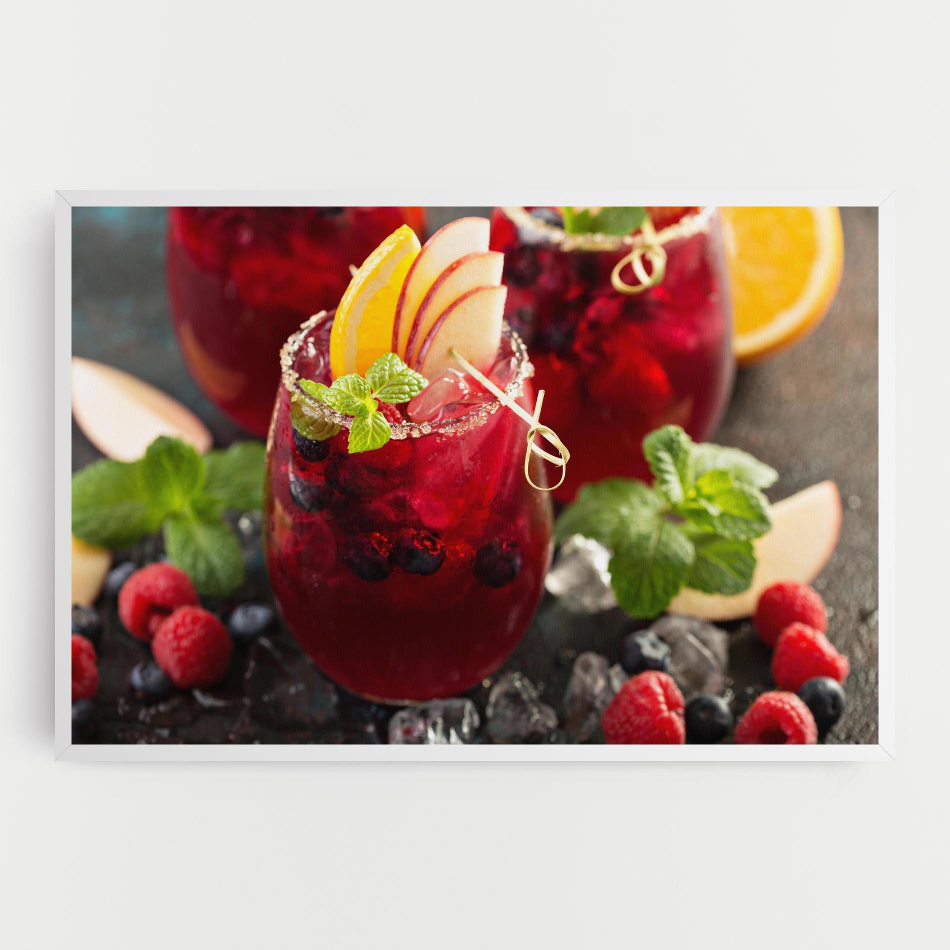 Leinwandbild Berry Drink mockup 0
