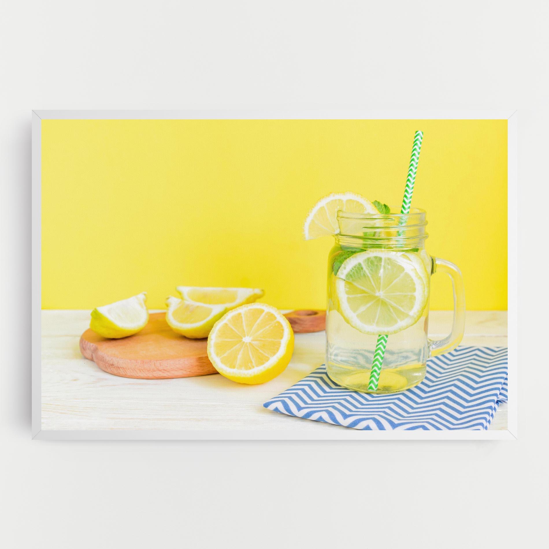Leinwandbild Citrus Lemonade Water mockup 0