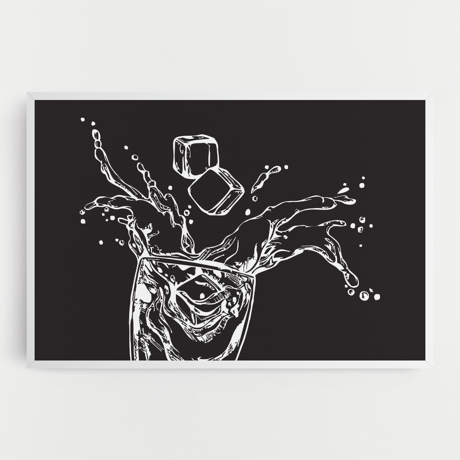 Leinwandbild Ice Splash Drink mockup 0