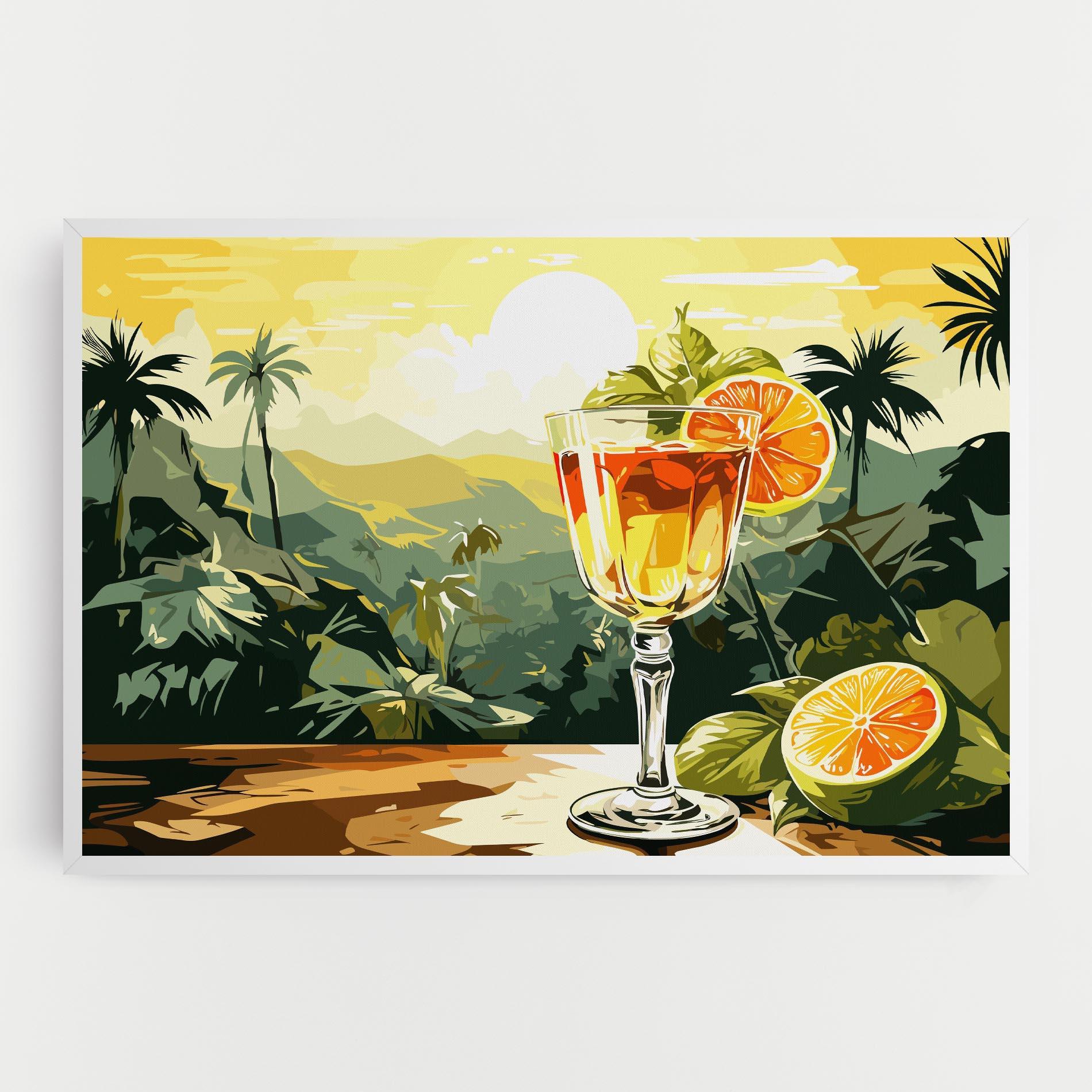Leinwandbild Orange Drink mockup 0