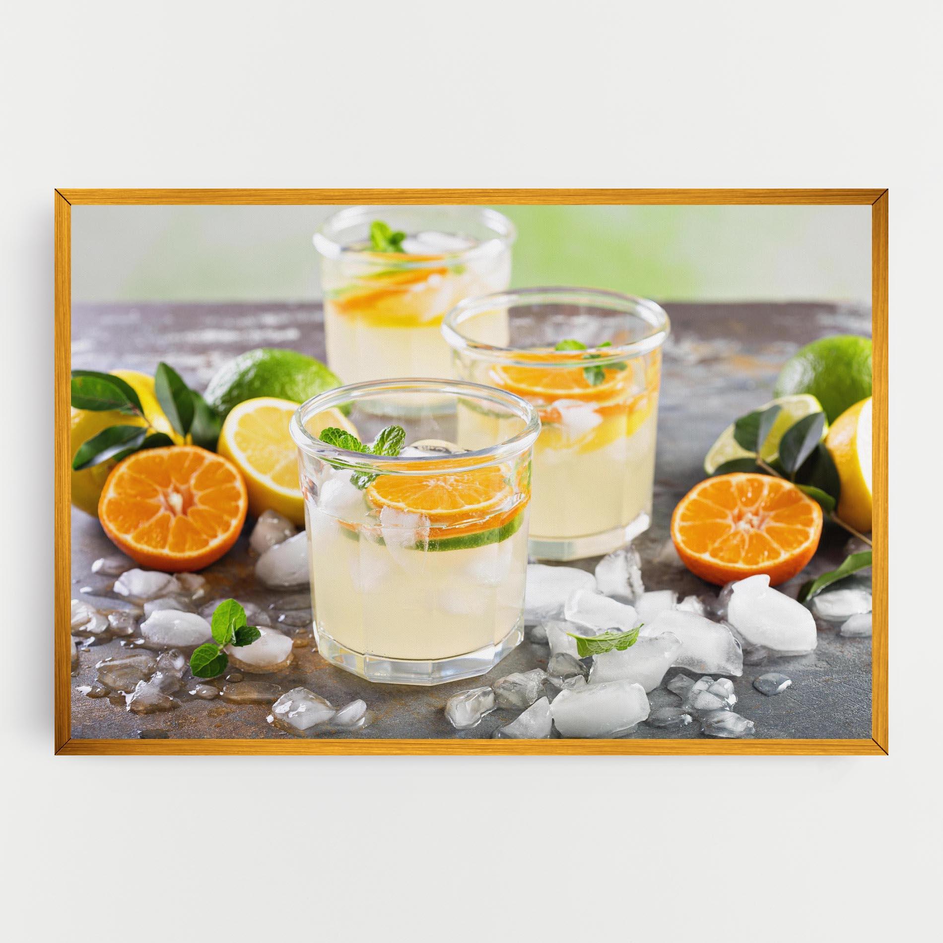 Leinwandbild Citrus Fruit Lemonade mockup 0