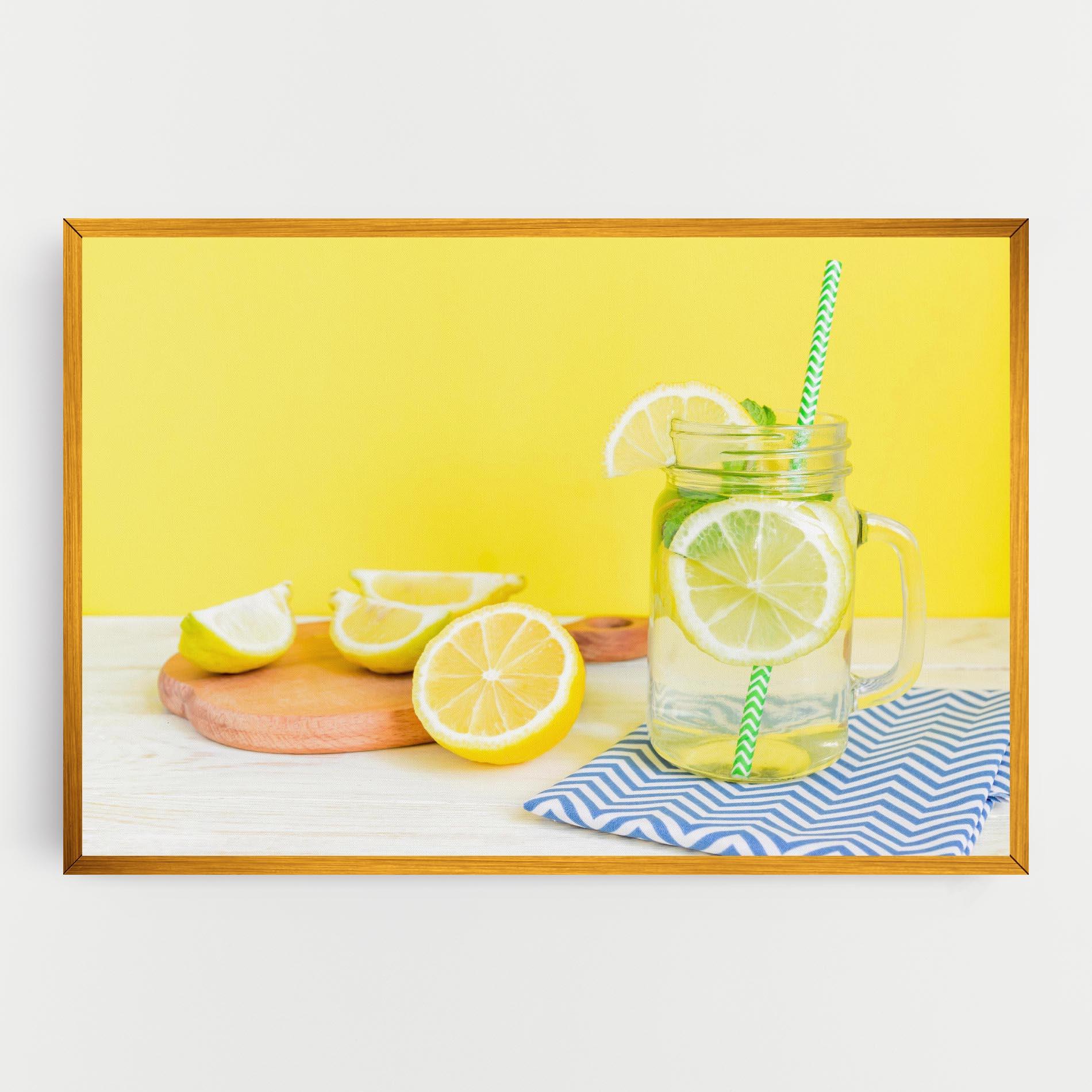 Leinwandbild Citrus Lemonade Water mockup 0