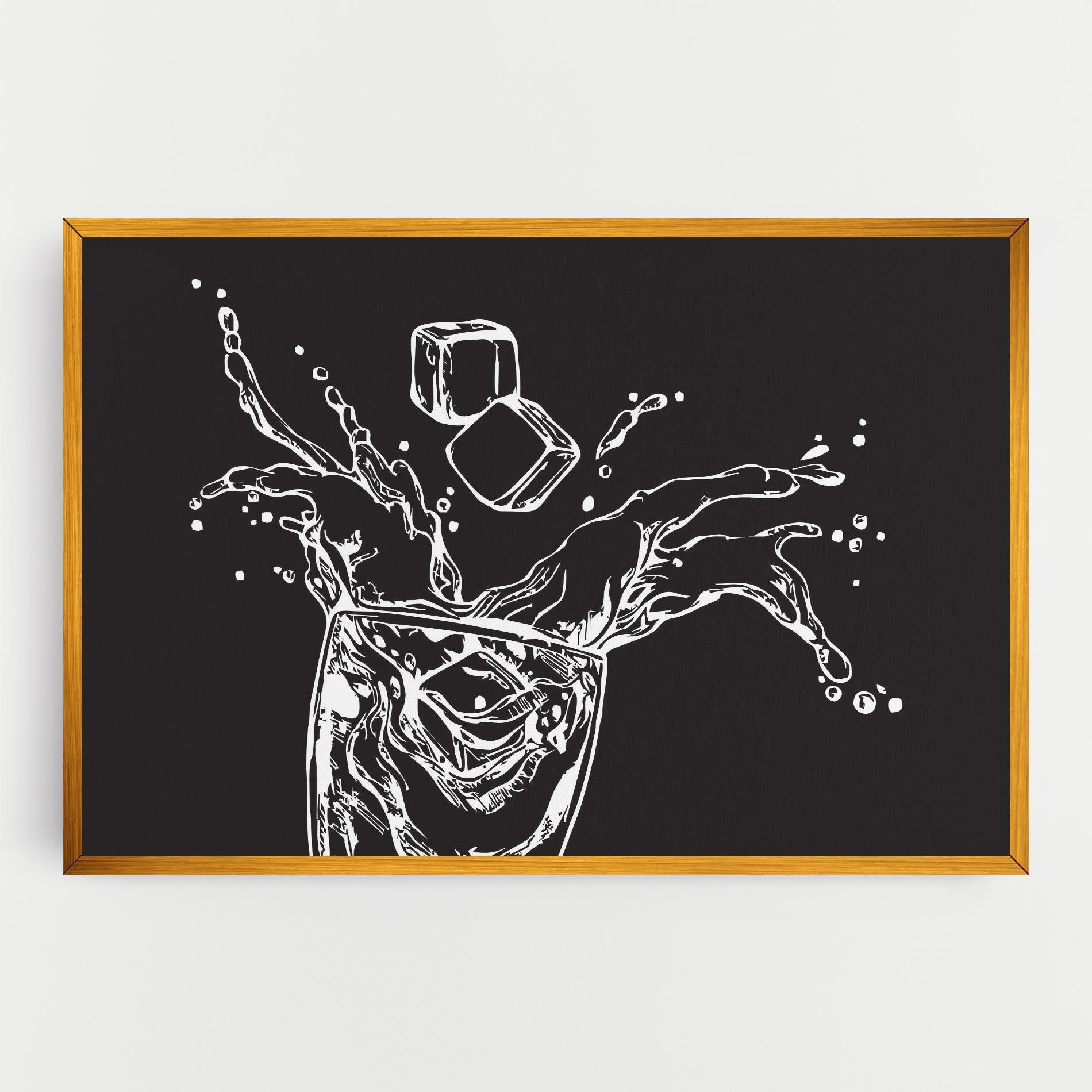 Leinwandbild Ice Splash Drink mockup 0