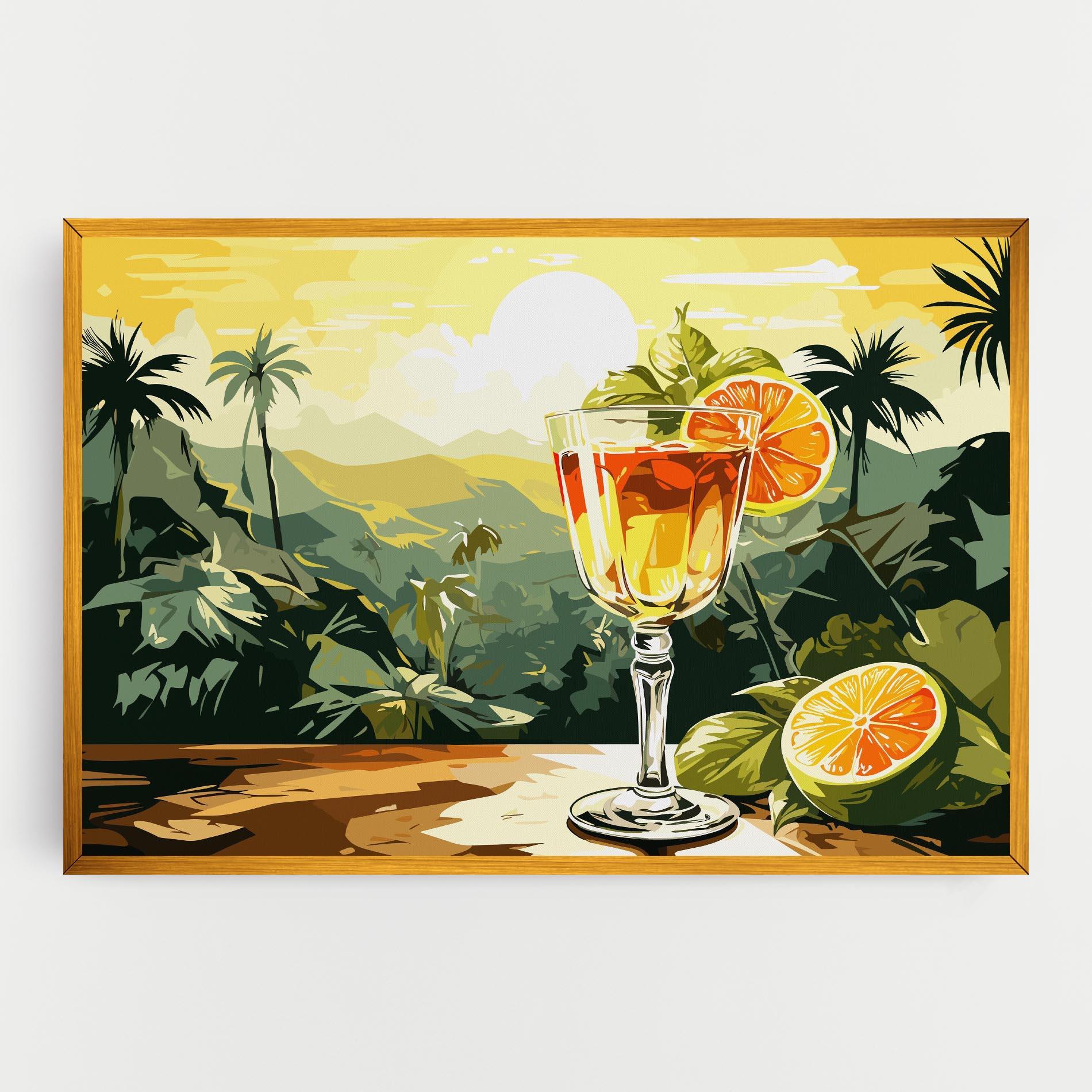 Leinwandbild Orange Drink mockup 0