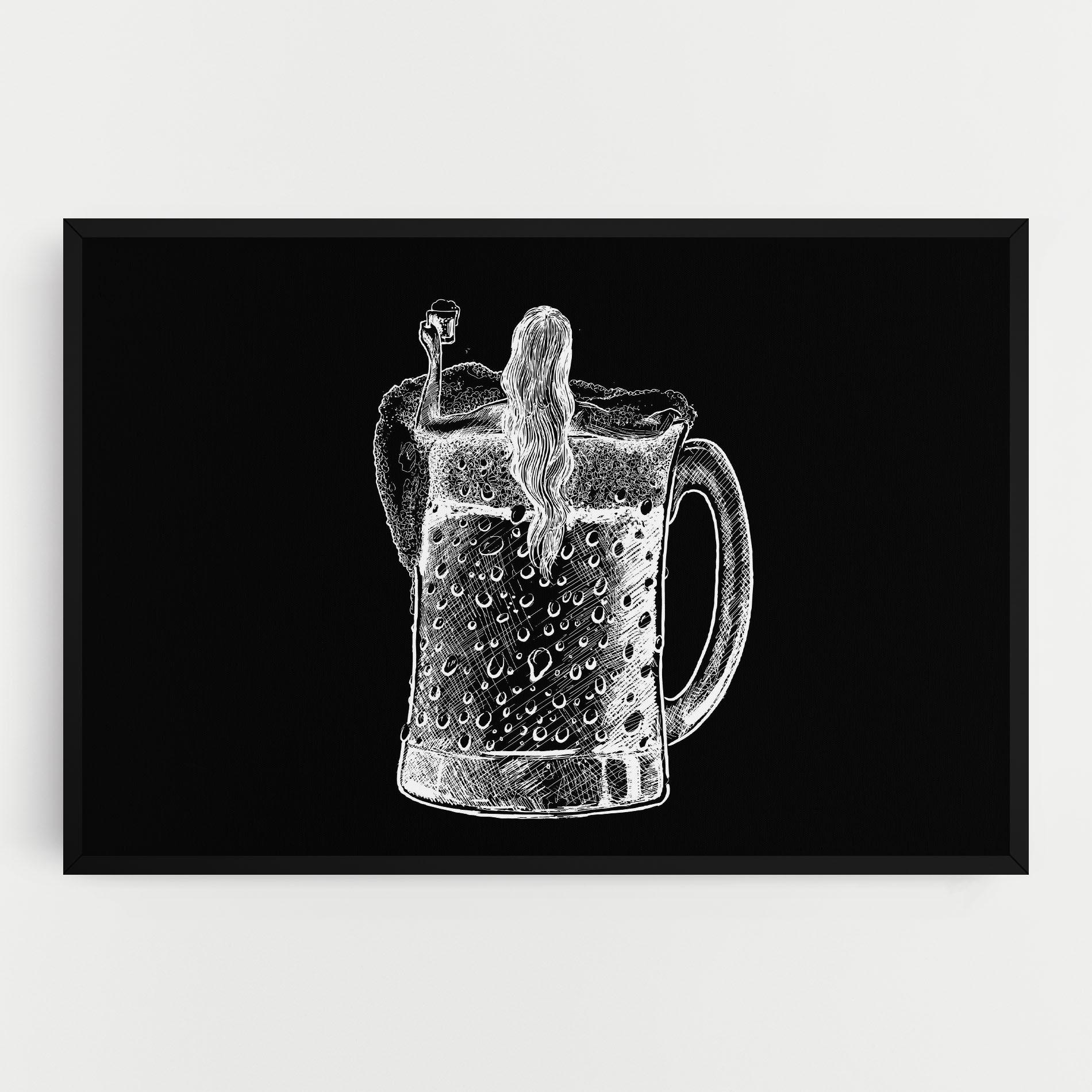 Leinwandbild Beer Woman mockup 0