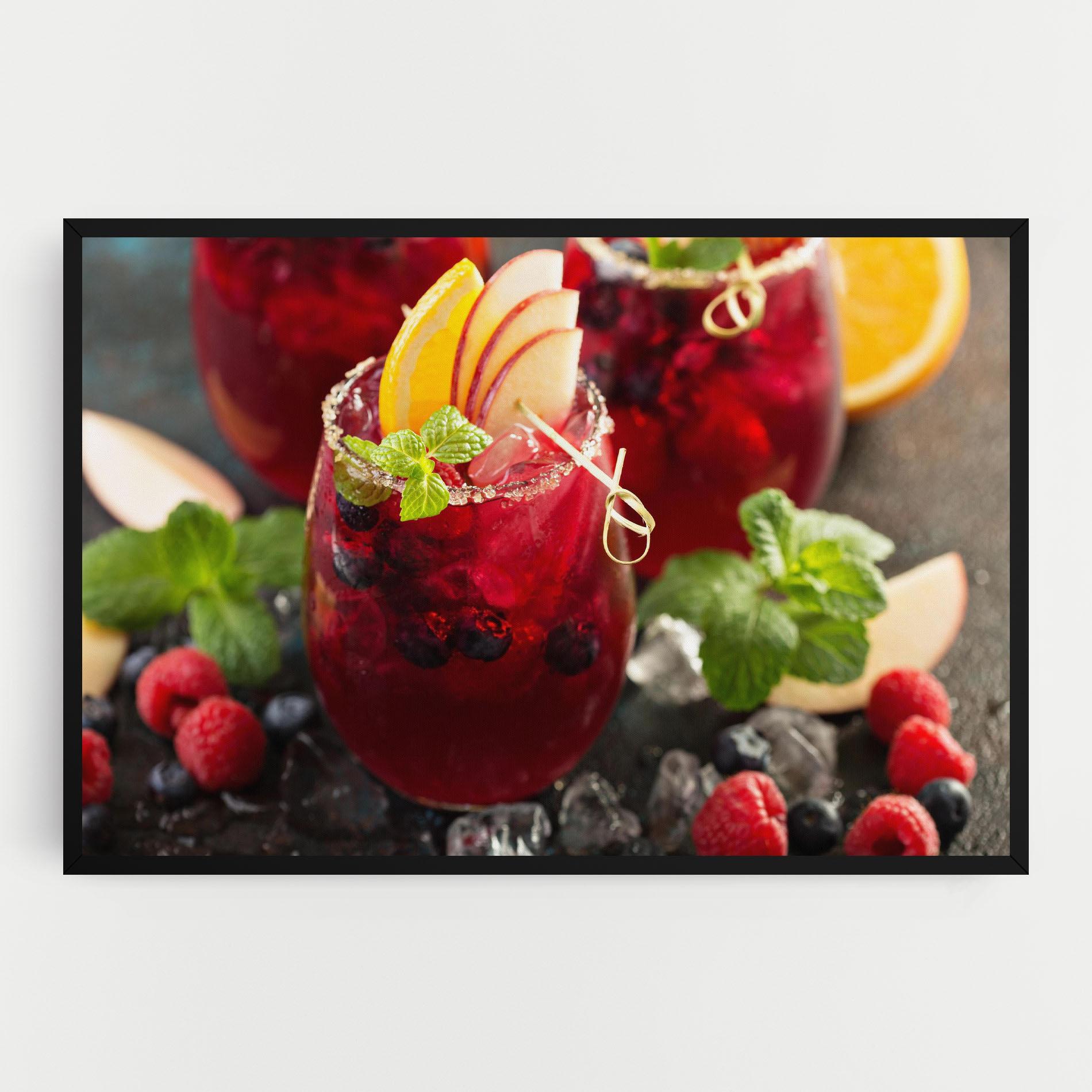 Leinwandbild Berry Drink mockup 0