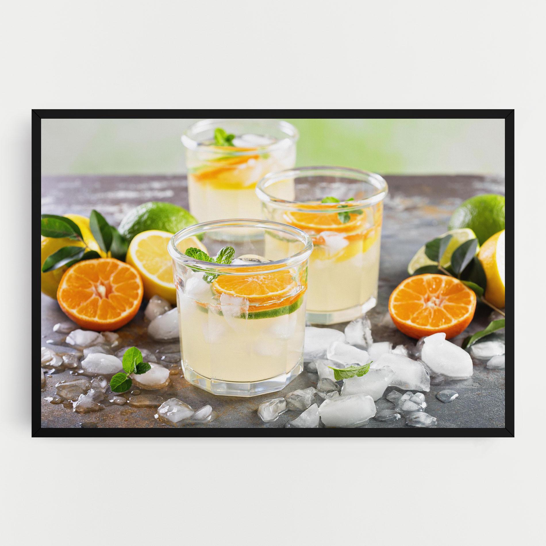 Leinwandbild Citrus Fruit Lemonade mockup 0