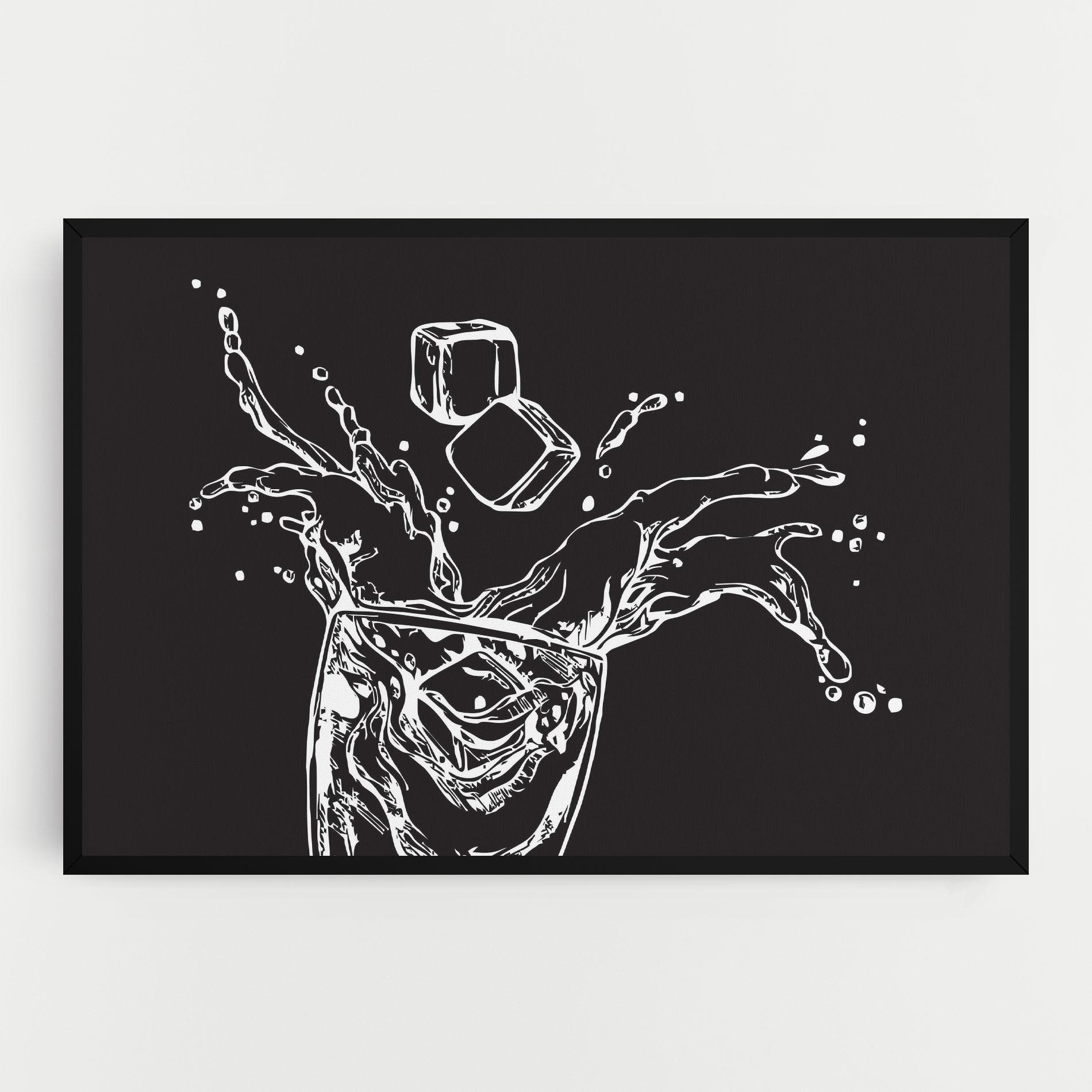 Leinwandbild Ice Splash Drink mockup 0