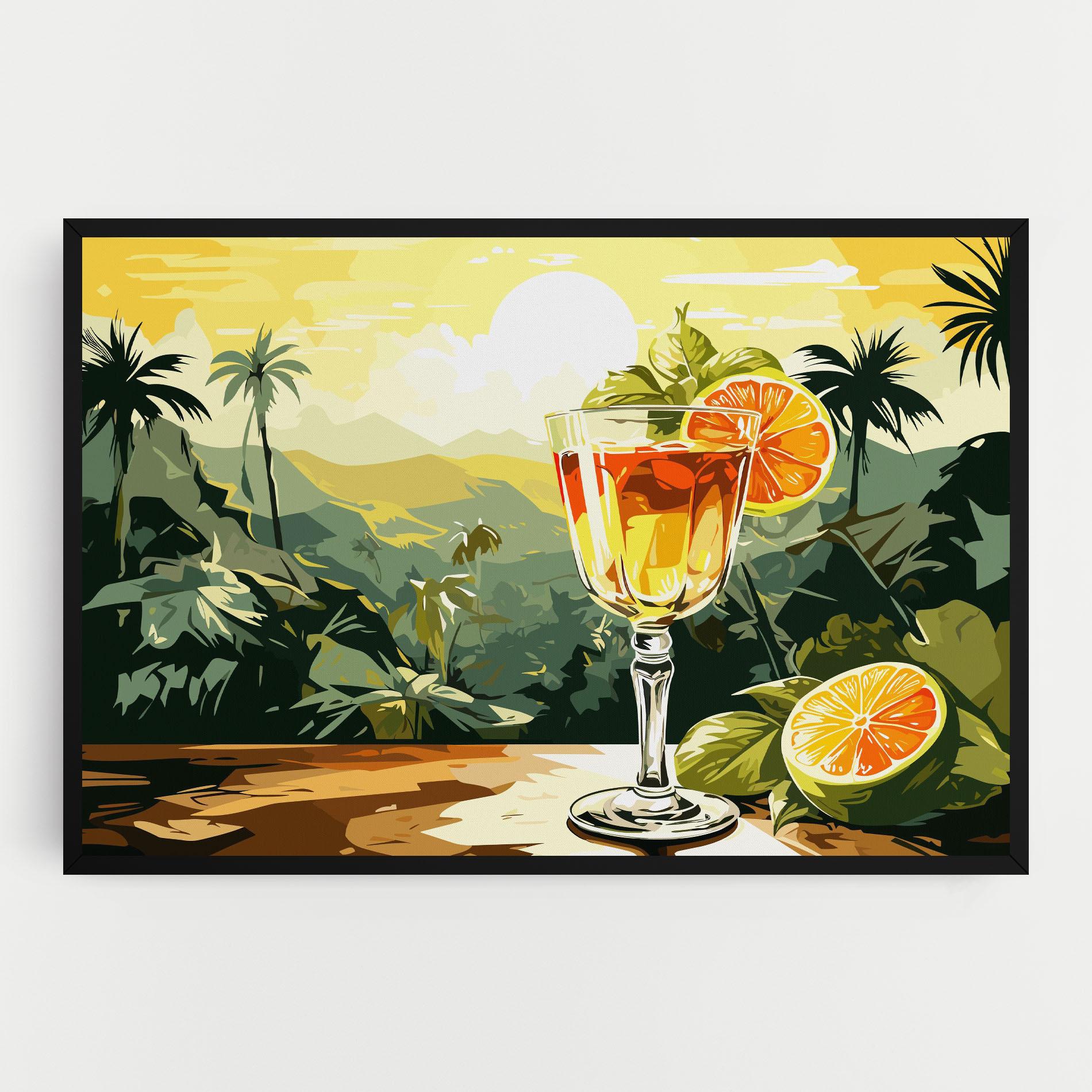 Leinwandbild Orange Drink mockup 0