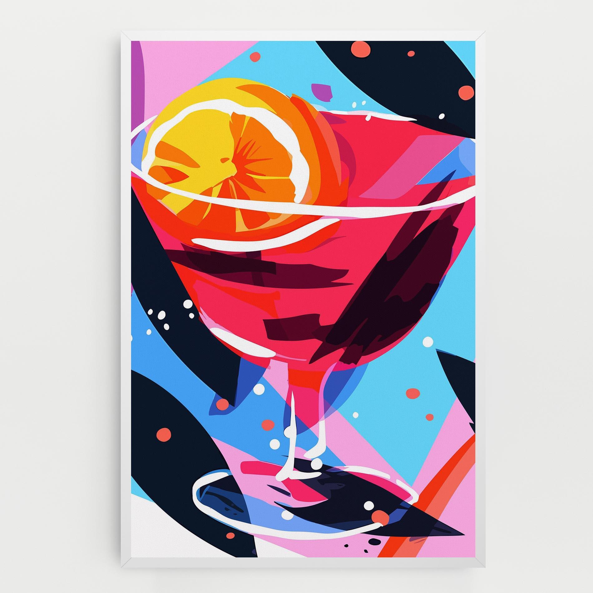 Leinwandbild Red Cocktail Art mockup 0