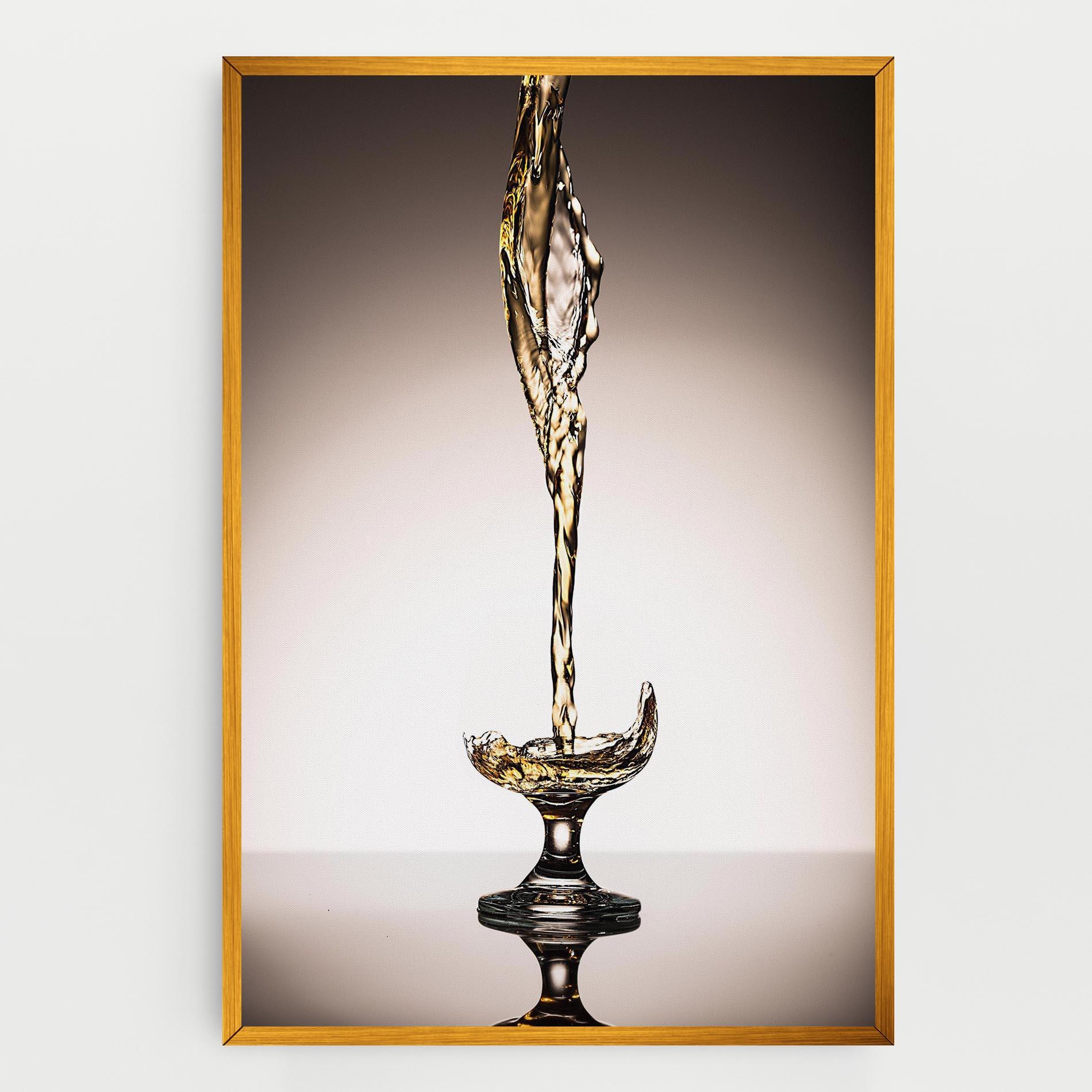 Leinwandbild White Wine Splash mockup 0