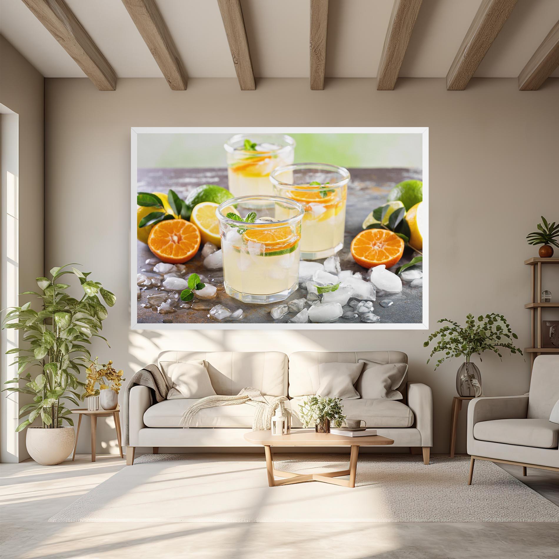 Leinwandbild Citrus Fruit Lemonade mockup 6