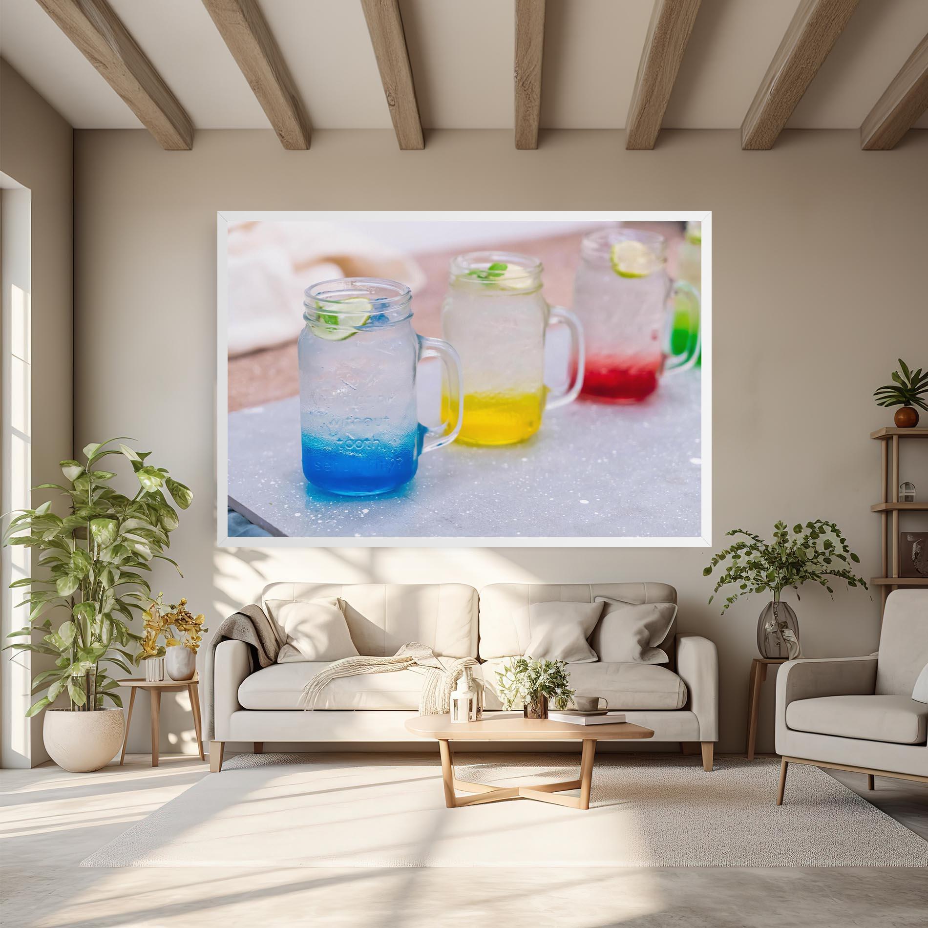 Leinwandbild Colorful Italian Soda mockup 6