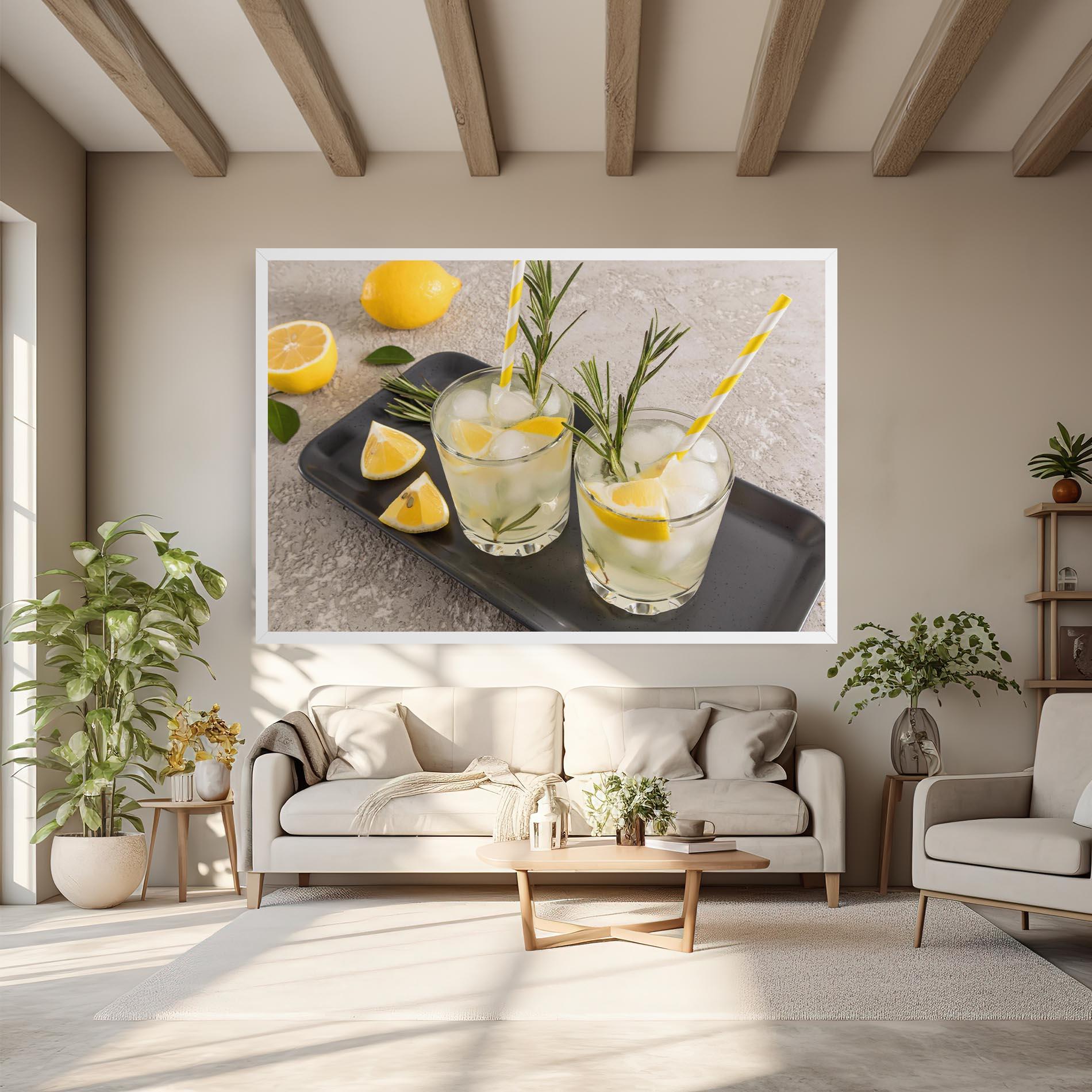 Leinwandbild Fruit Vitamin Water mockup 6